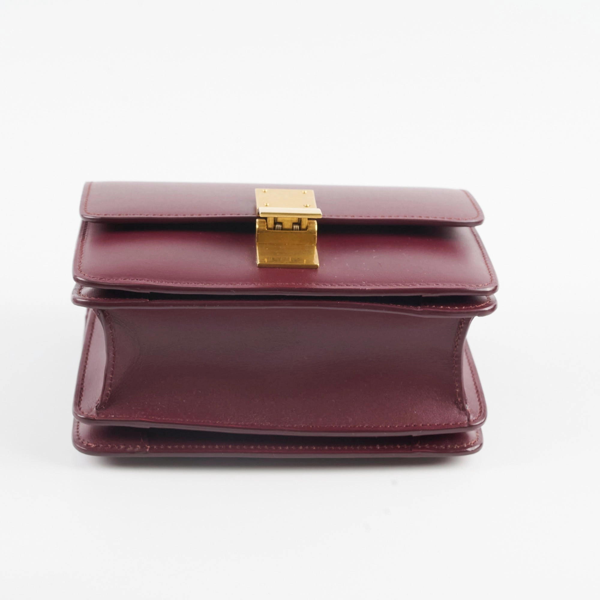 Celine Mini Box Bag Burgundy