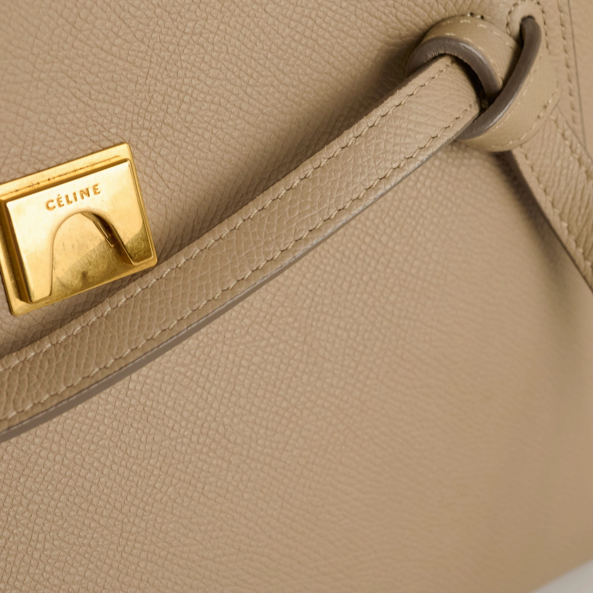 Celine Nano Grained Calfskin Belt Bag Taupe