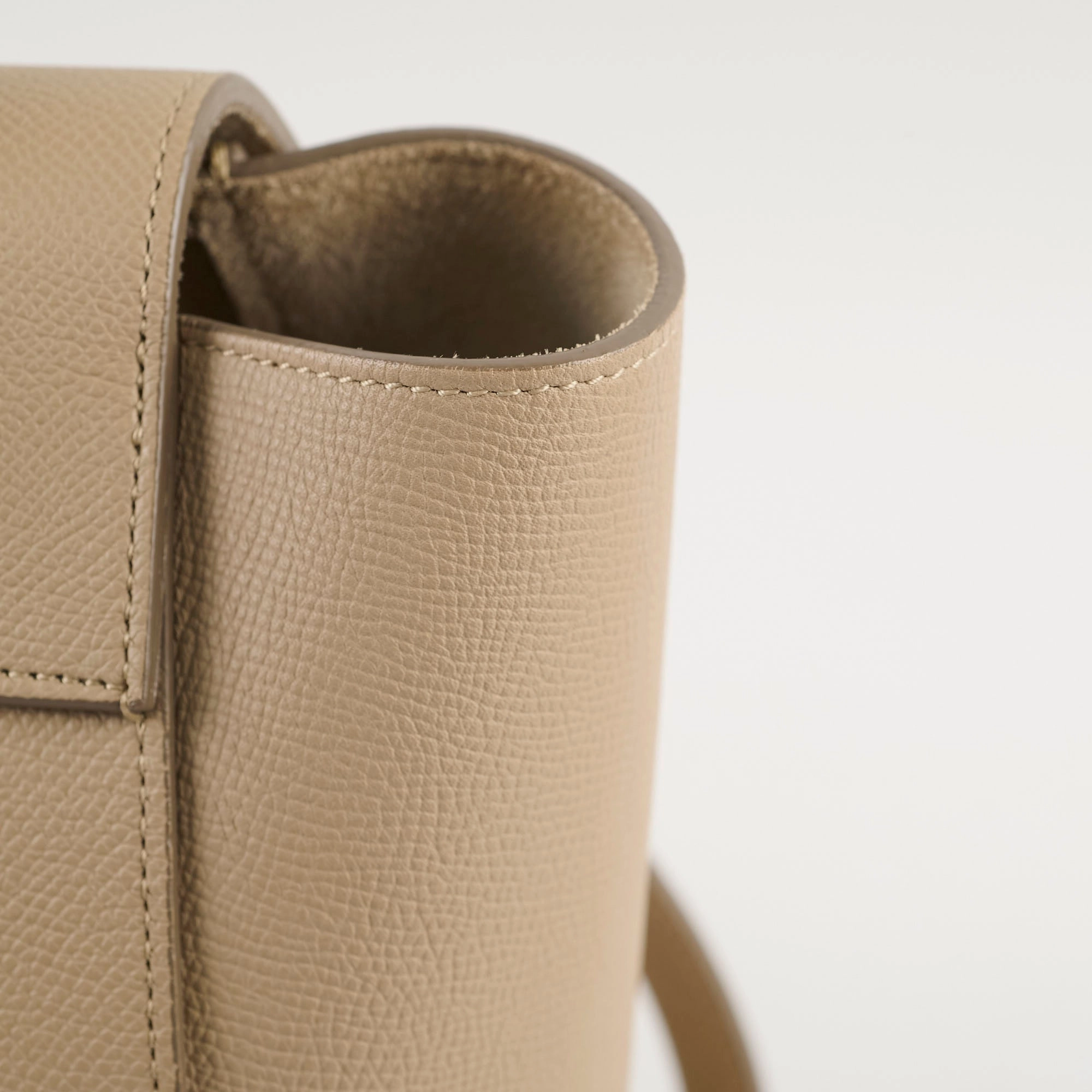 Celine Nano Grained Calfskin Belt Bag Taupe