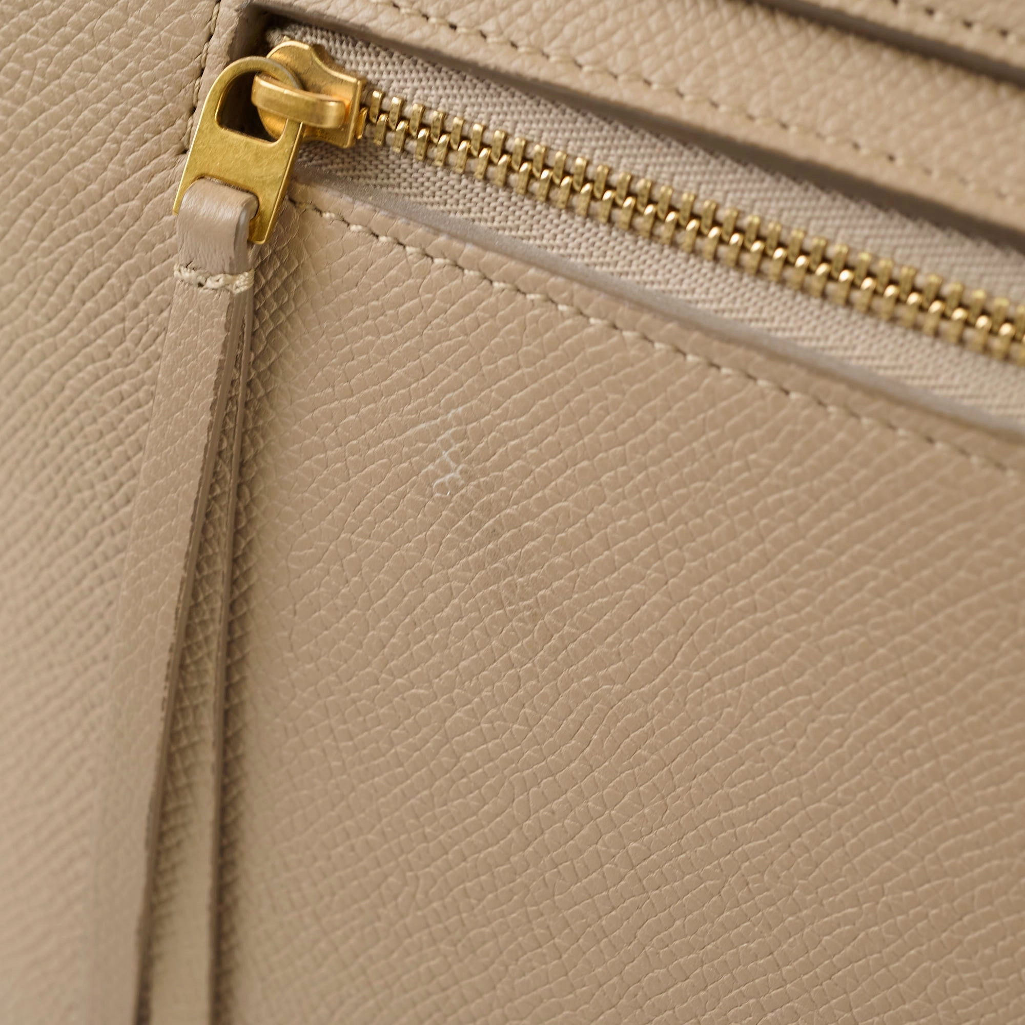 Celine Nano Grained Calfskin Belt Bag Taupe