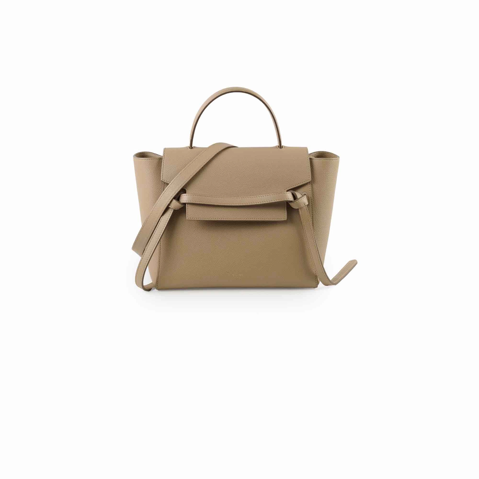 Celine Nano Grained Calfskin Belt Bag Taupe