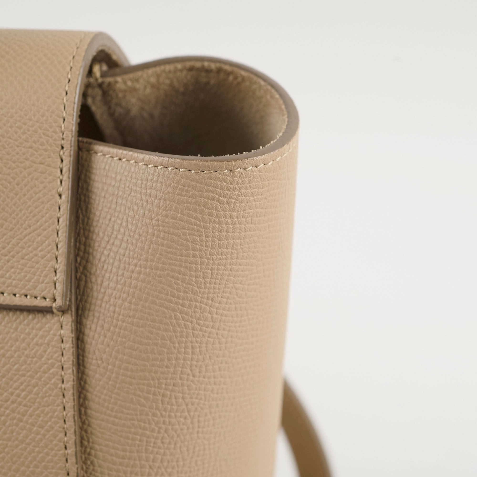 Celine Nano Grained Calfskin Belt Bag Taupe