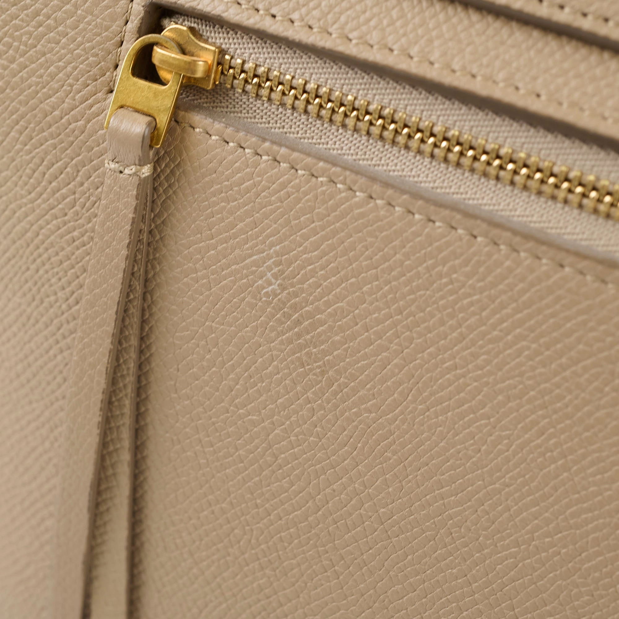 Celine Nano Grained Calfskin Belt Bag Taupe