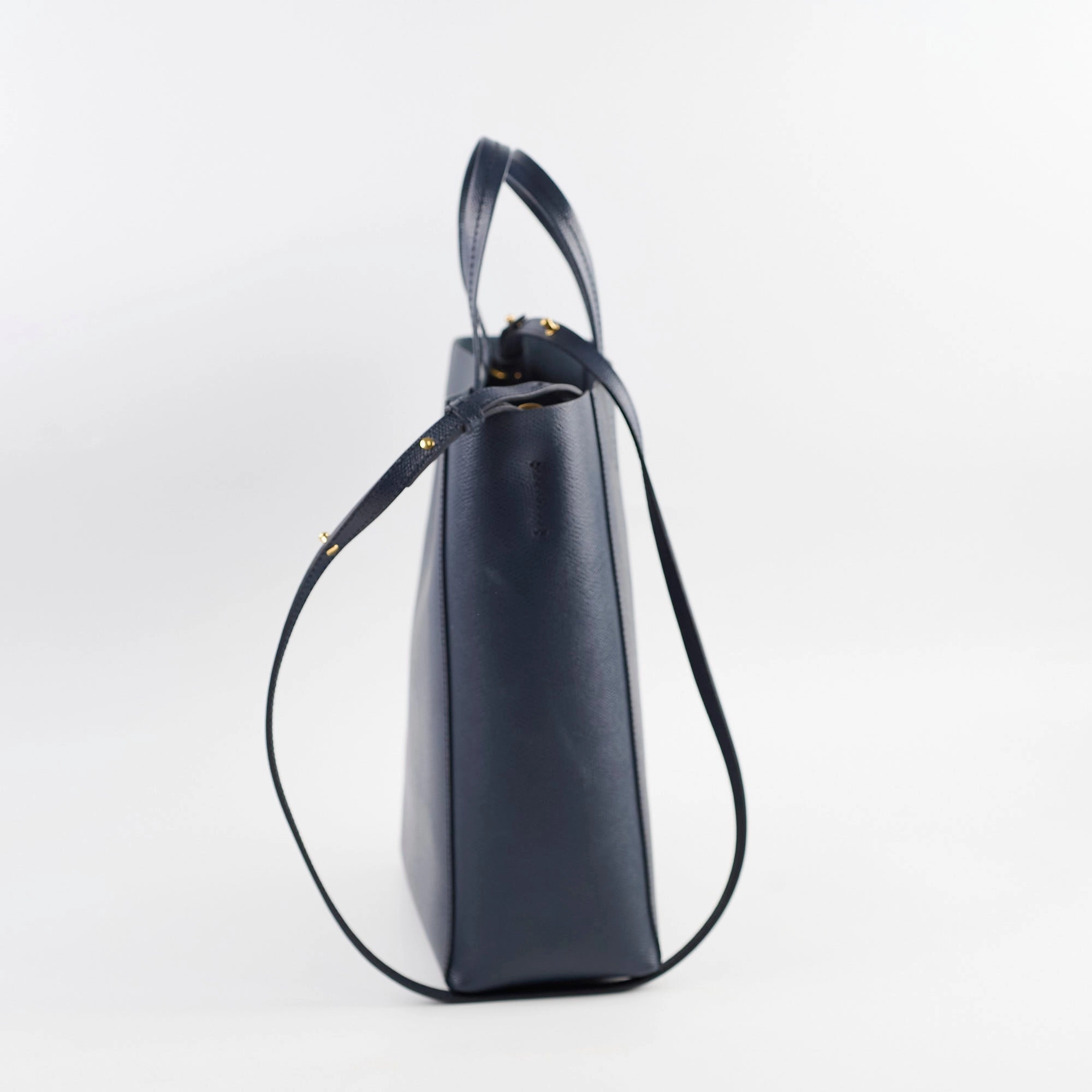 Celine Navy Shopper Tote