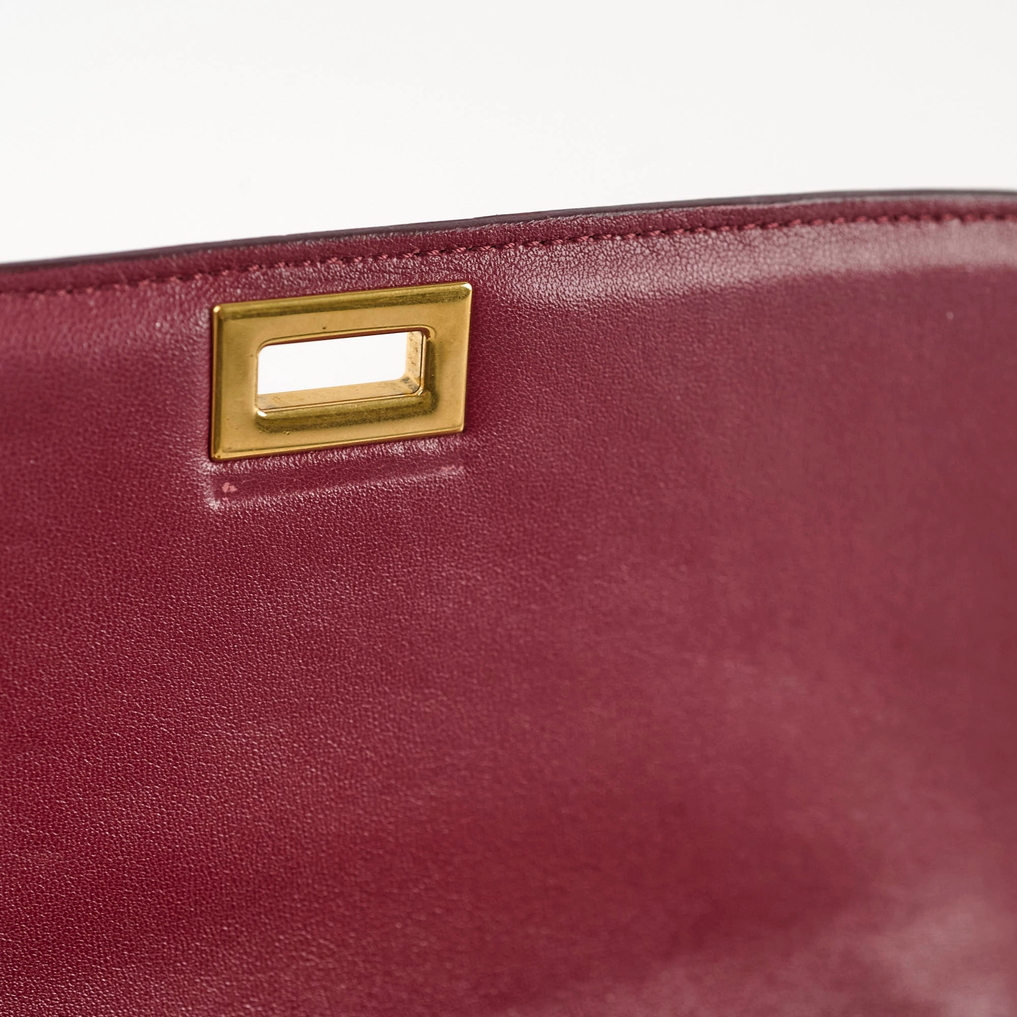 Celine Python Medium Classic Box Burgundy