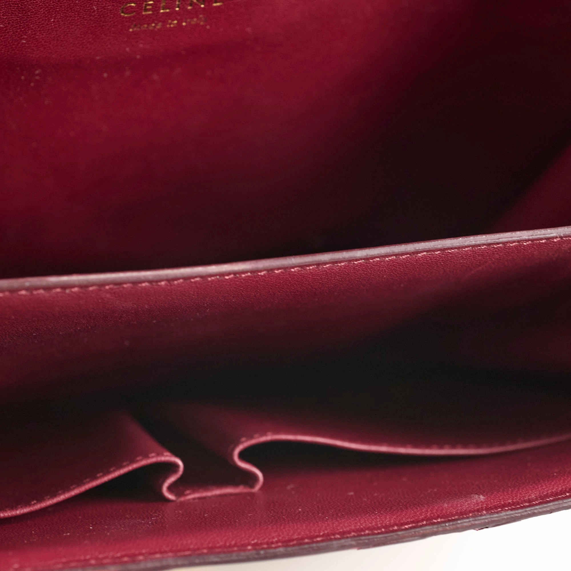 Celine Python Medium Classic Box Burgundy