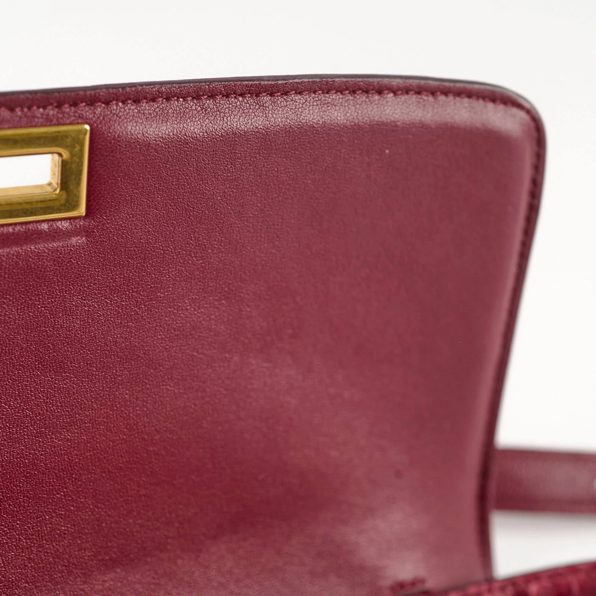 Celine Python Medium Classic Box Burgundy