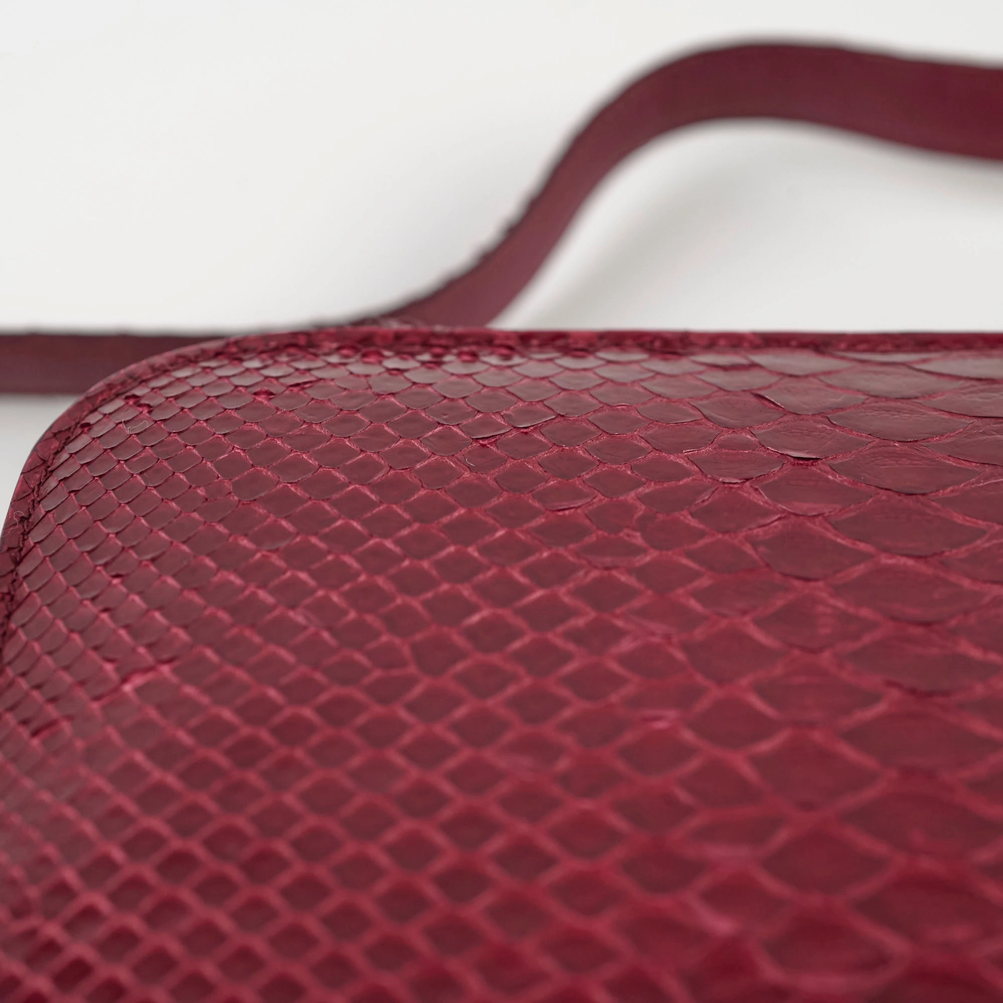 Celine Python Medium Classic Box Burgundy