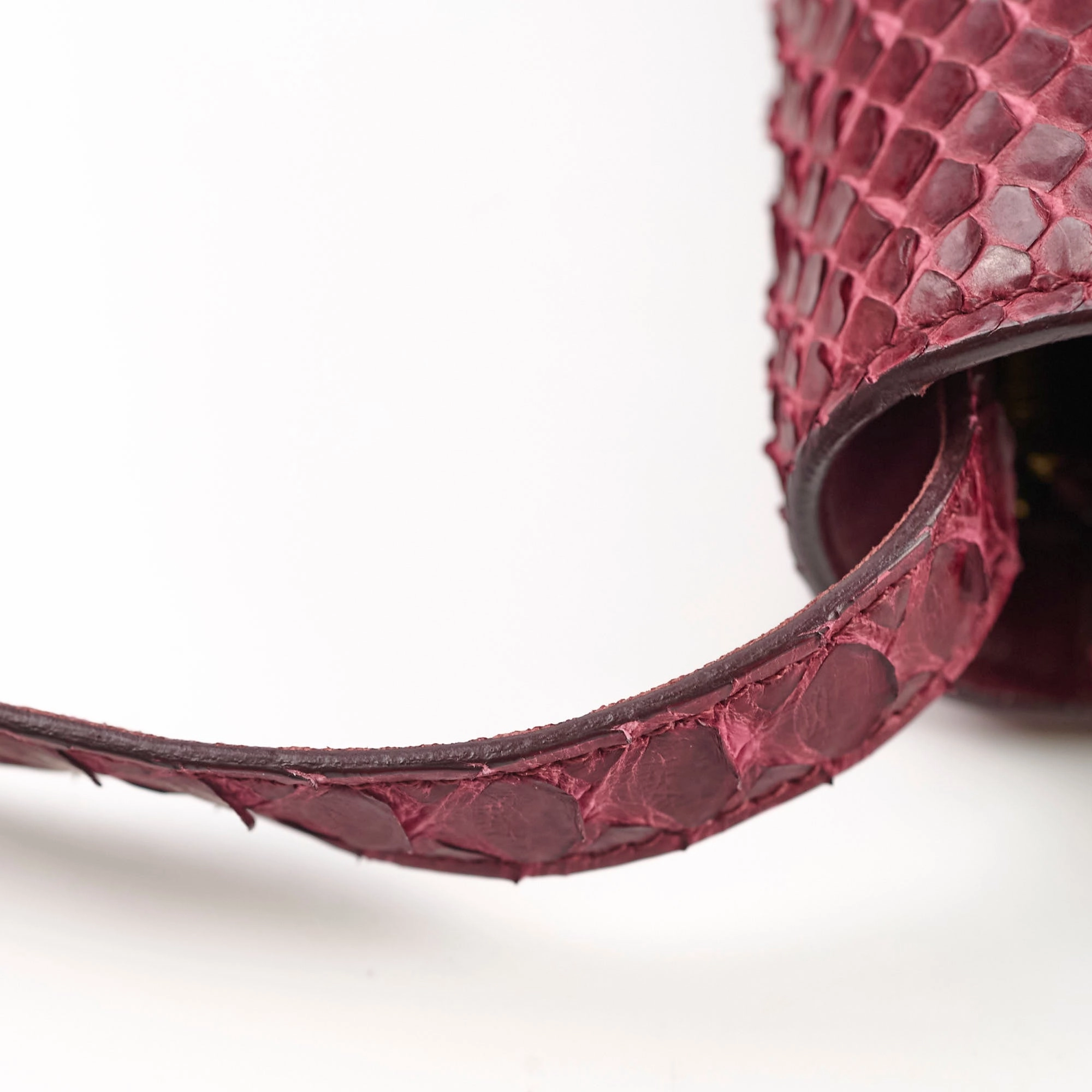Celine Python Medium Classic Box Burgundy