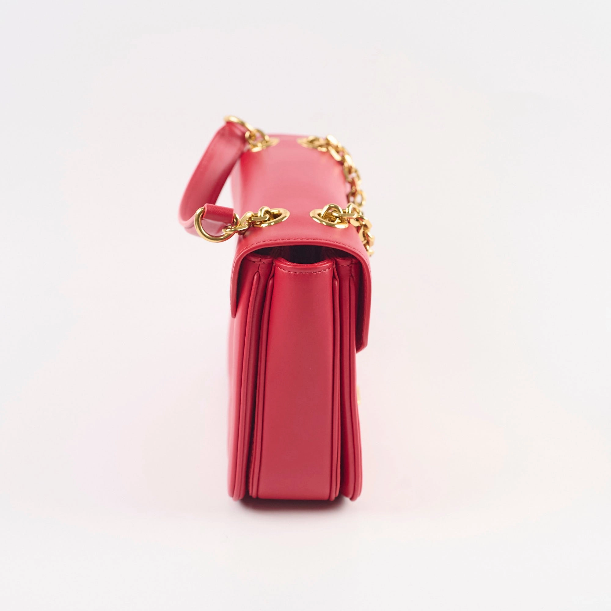 Celine Red C Logo Bag Smooth Calfskin