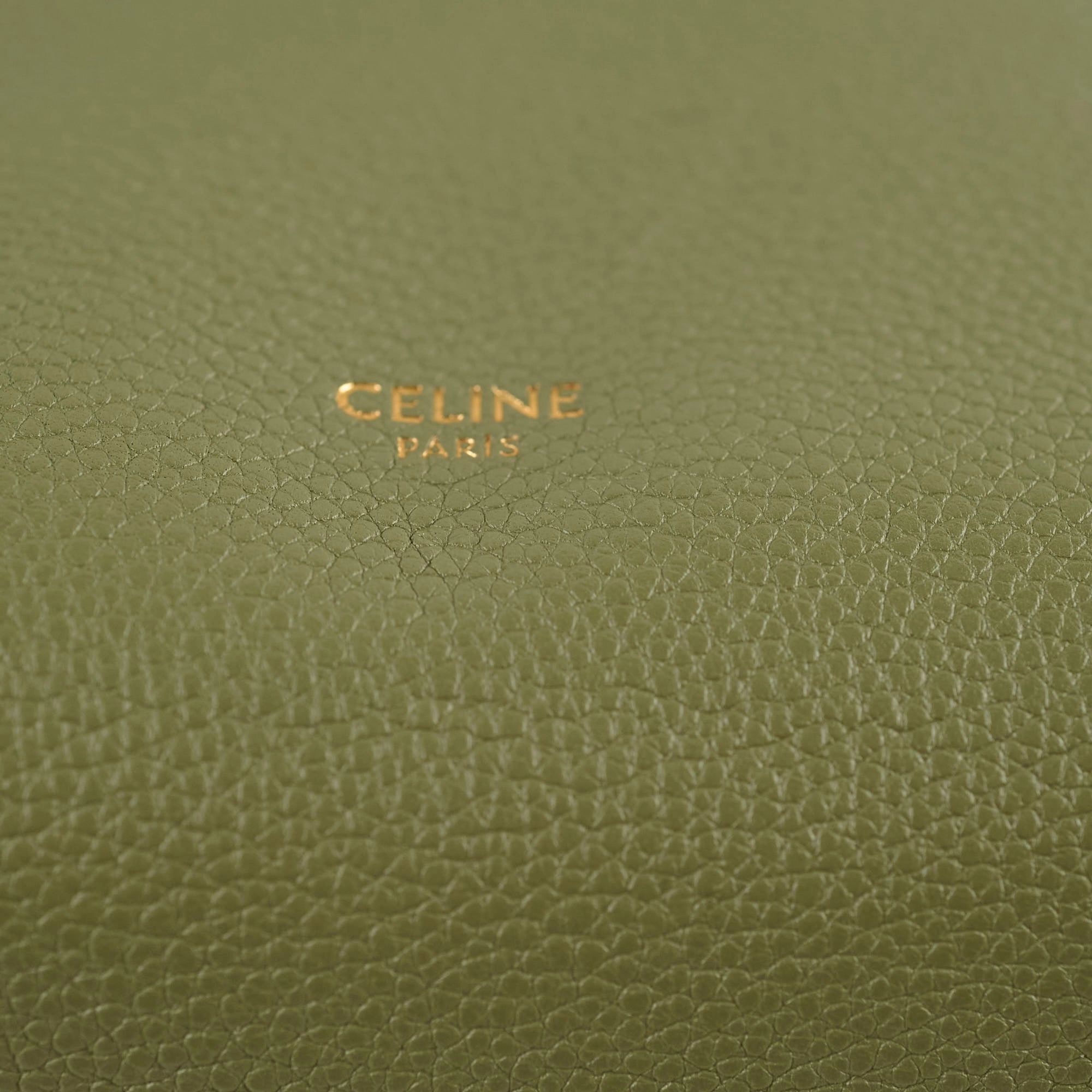 Celine Sangle Bucket Bag Green