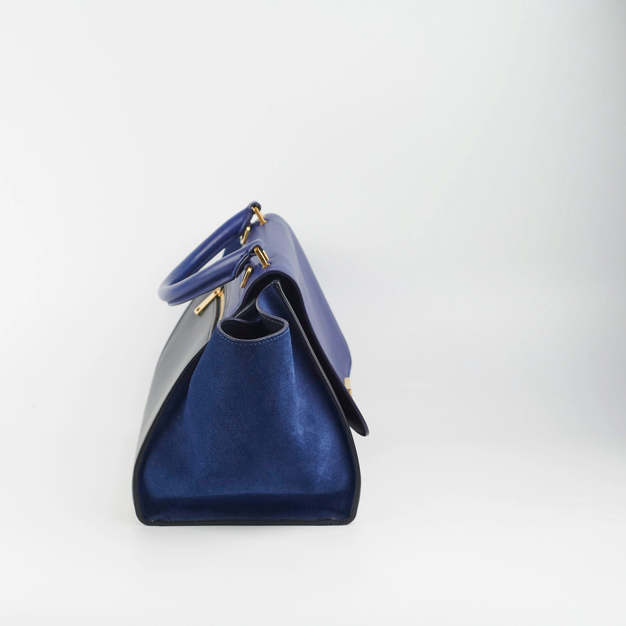 Celine Small Trapeze Blue/Black