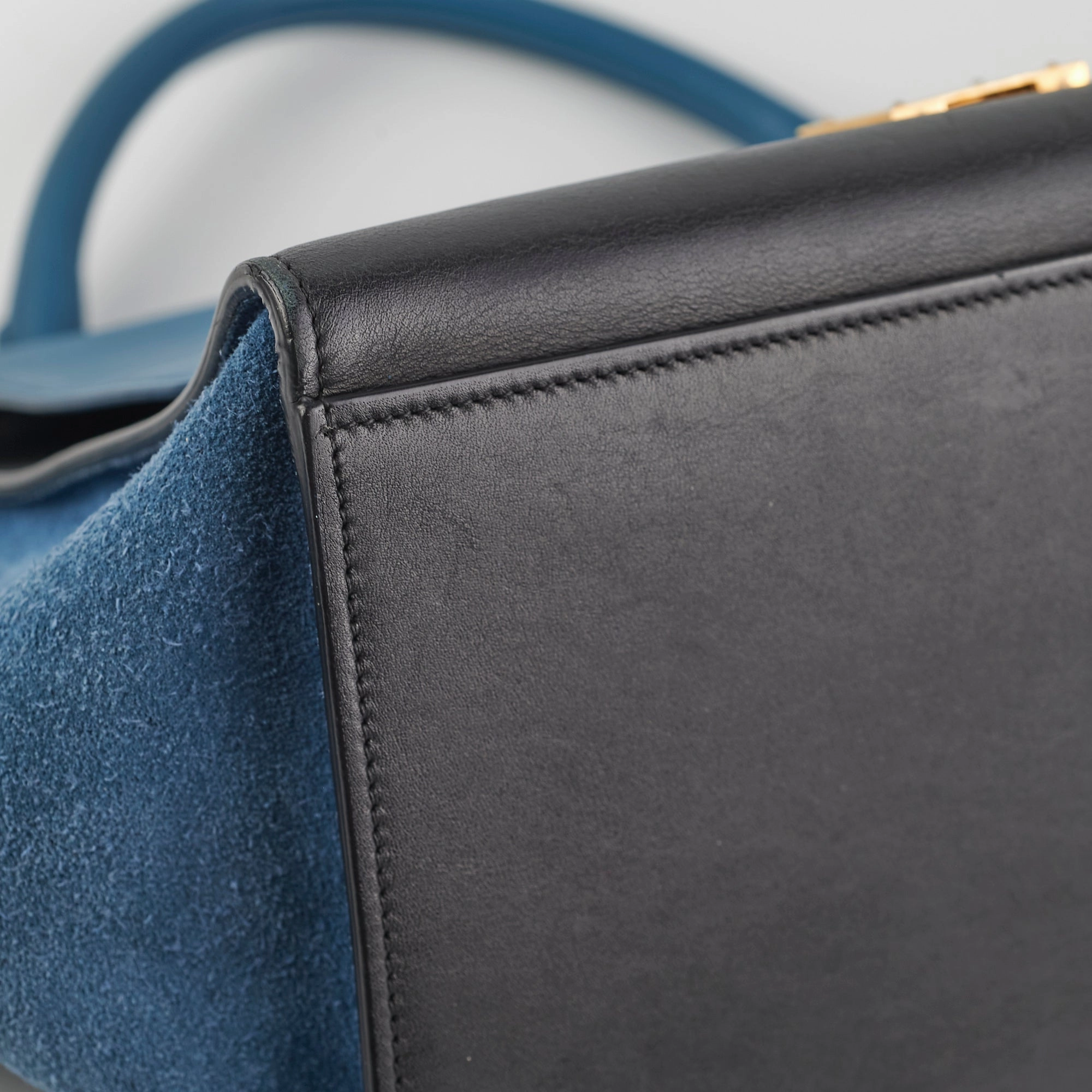 Celine Small Trapeze Blue/Black