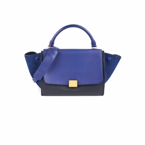 Celine Small Trapeze Blue/Black