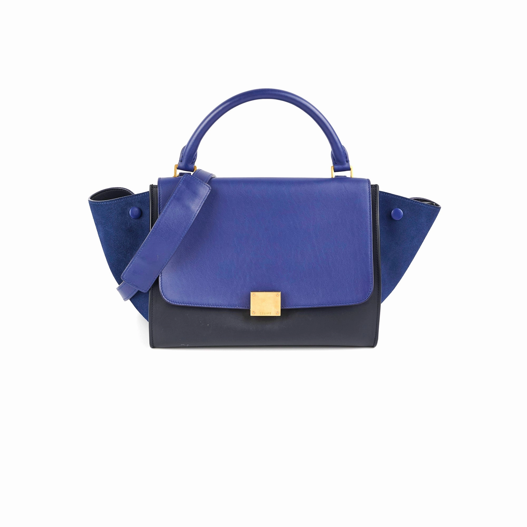 Celine Small Trapeze Blue/Black
