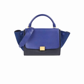 Celine Small Trapeze Blue/Black