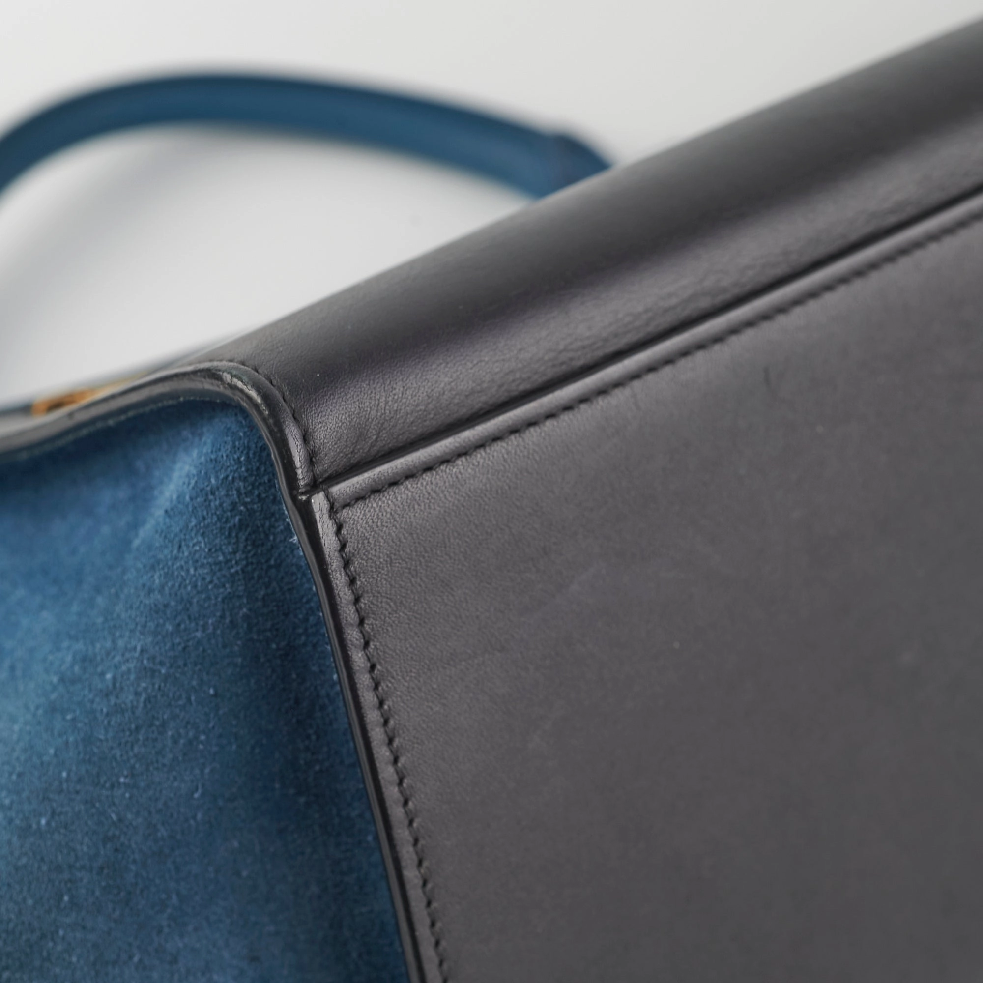 Celine Small Trapeze Blue/Black