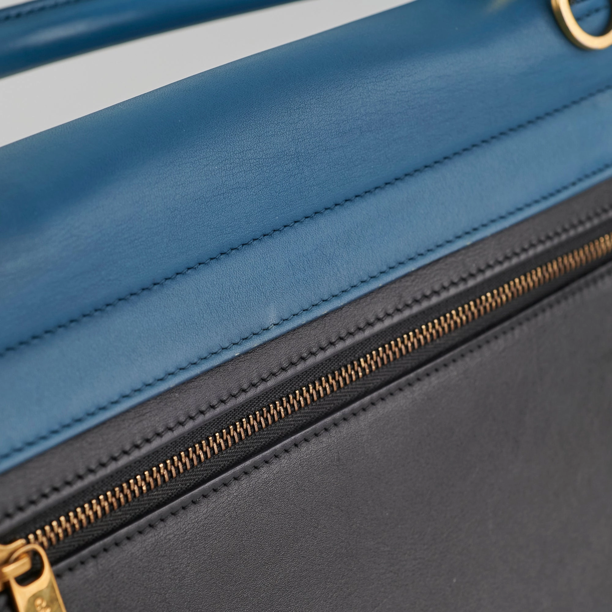 Celine Small Trapeze Blue/Black
