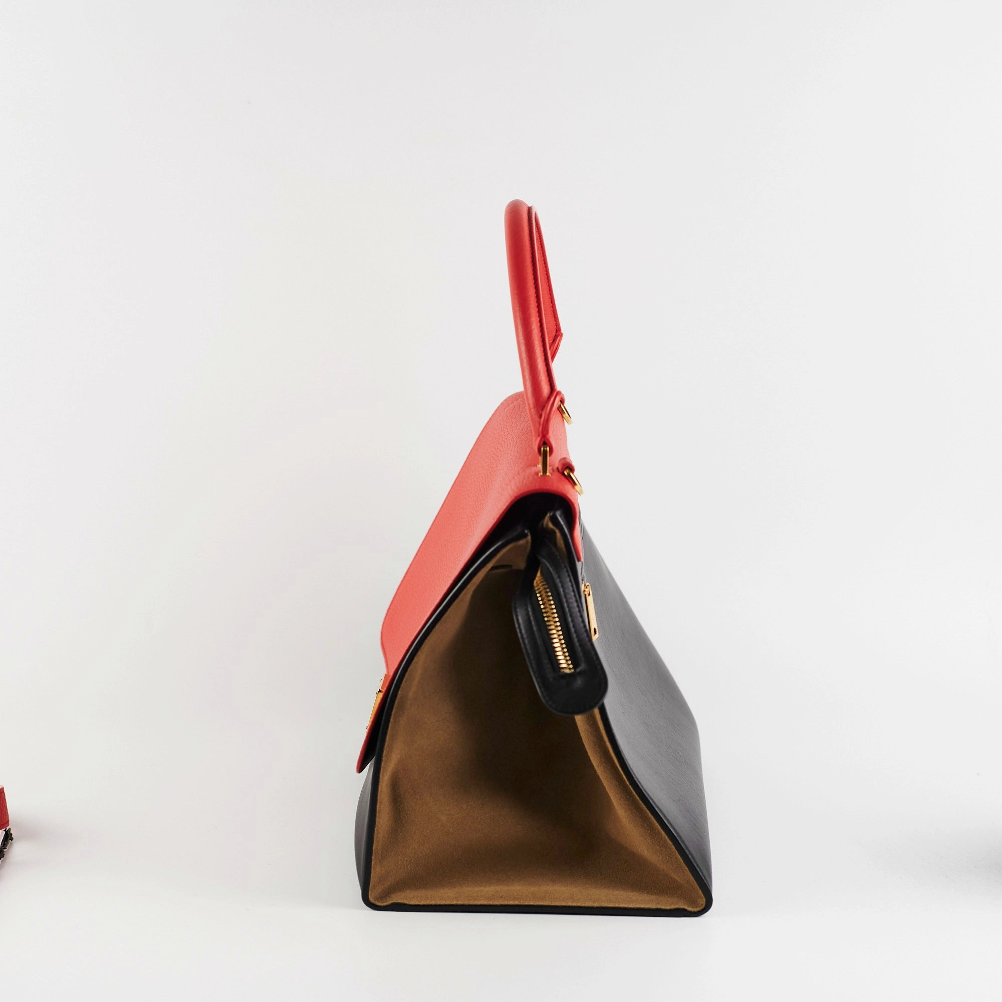 Celine Trapeze Coral/Black Small