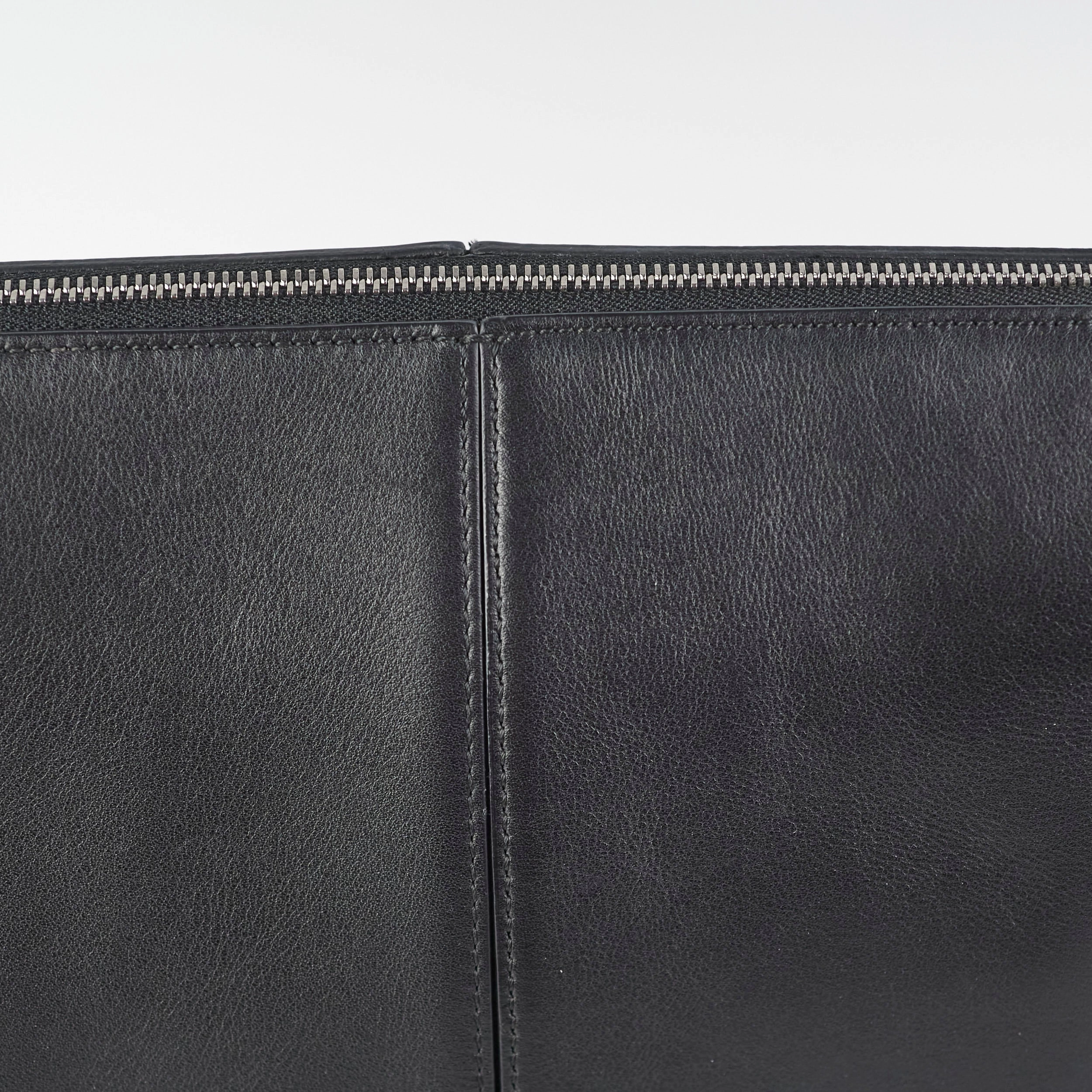 Celine TriFold Clutch On Chain Black Leather