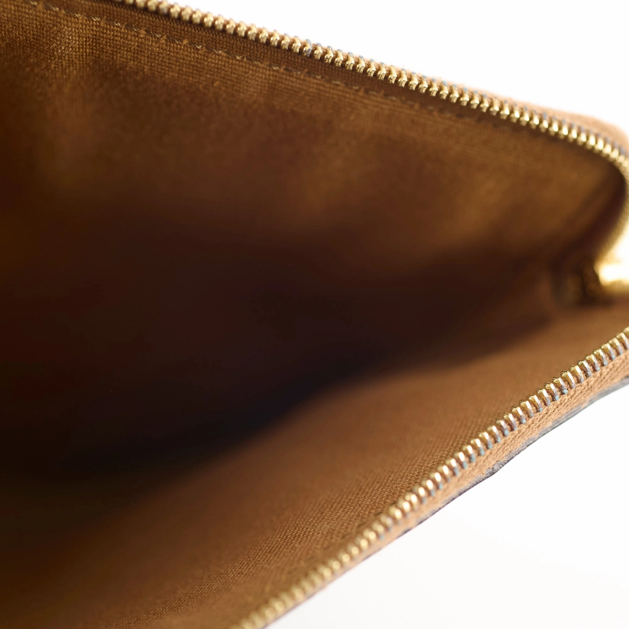 Celine Triomphe Logo Clutch Brown