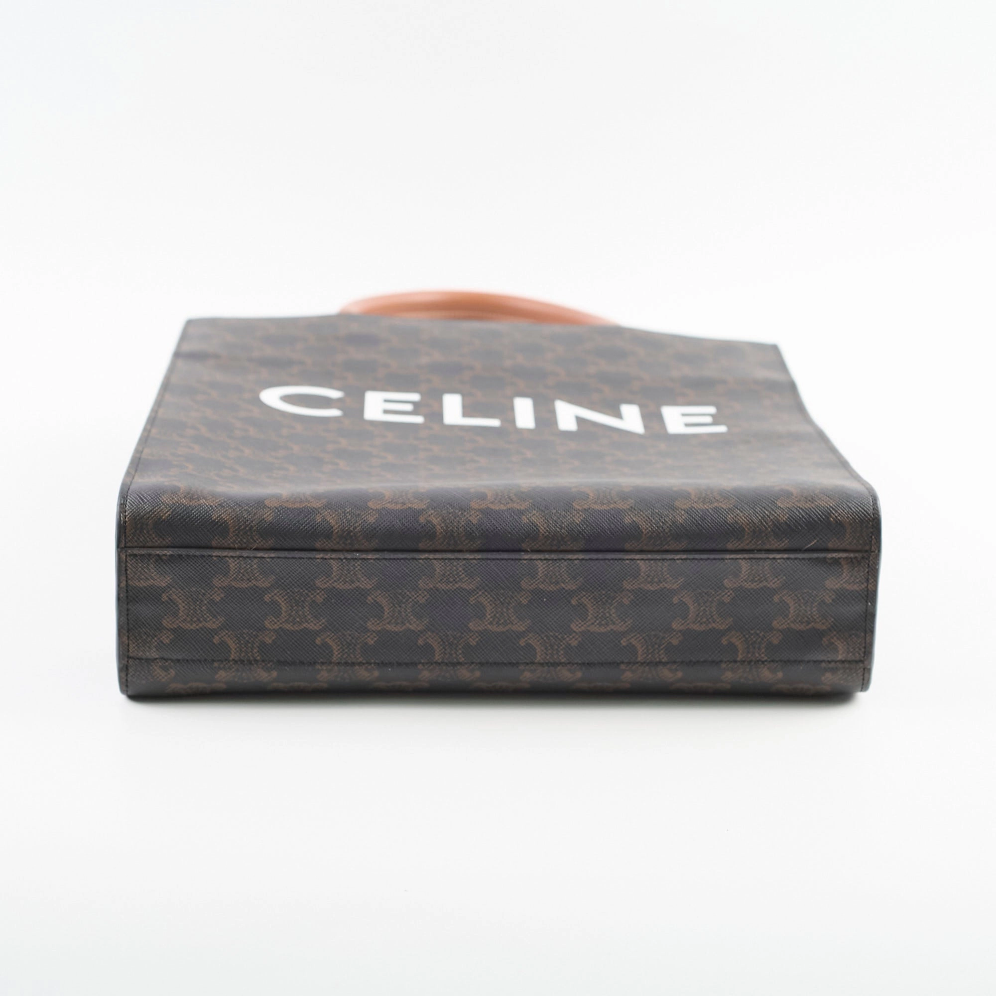 Celine Vertical Cabas Canvas Tote Brown