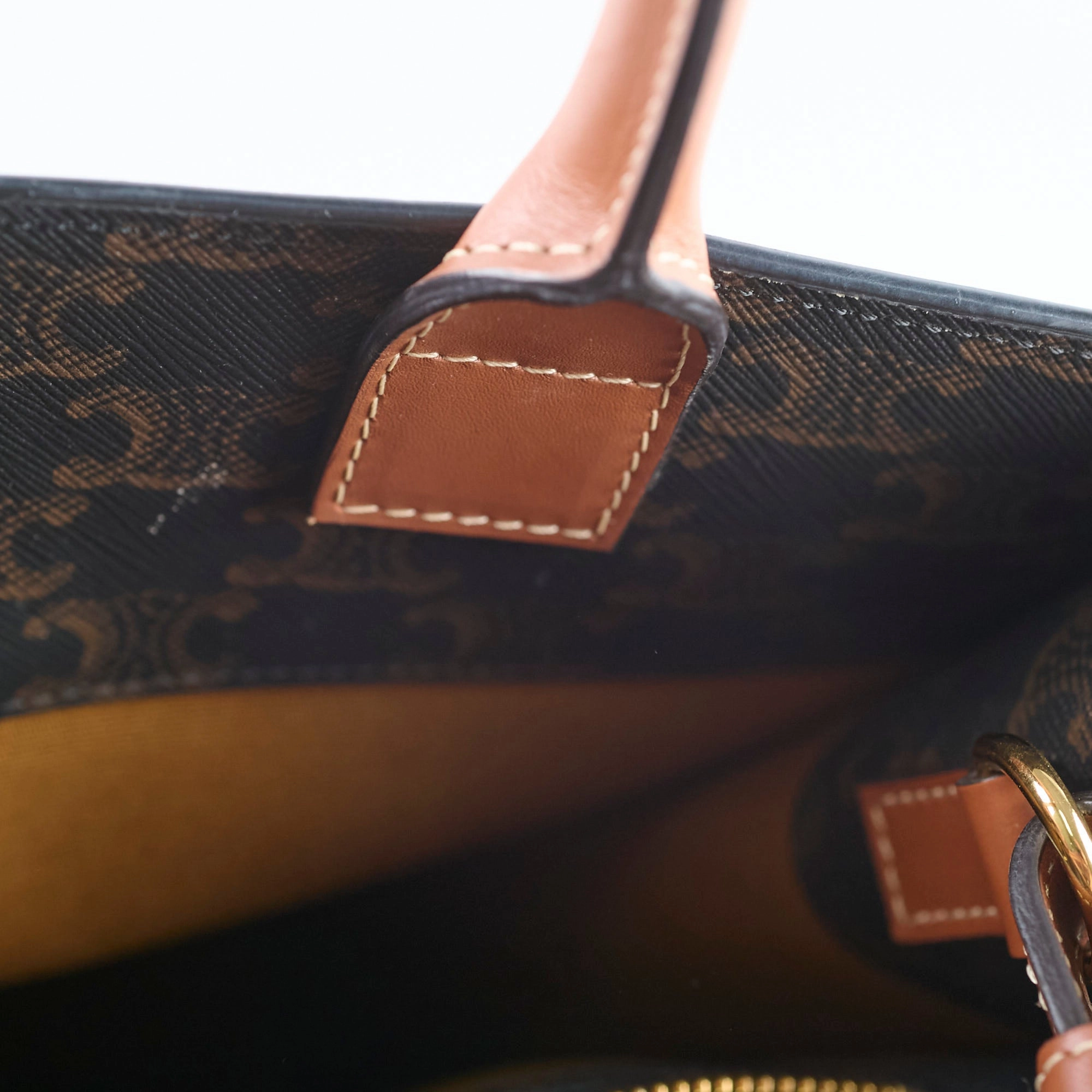 Celine Vertical Cabas Canvas Tote Brown