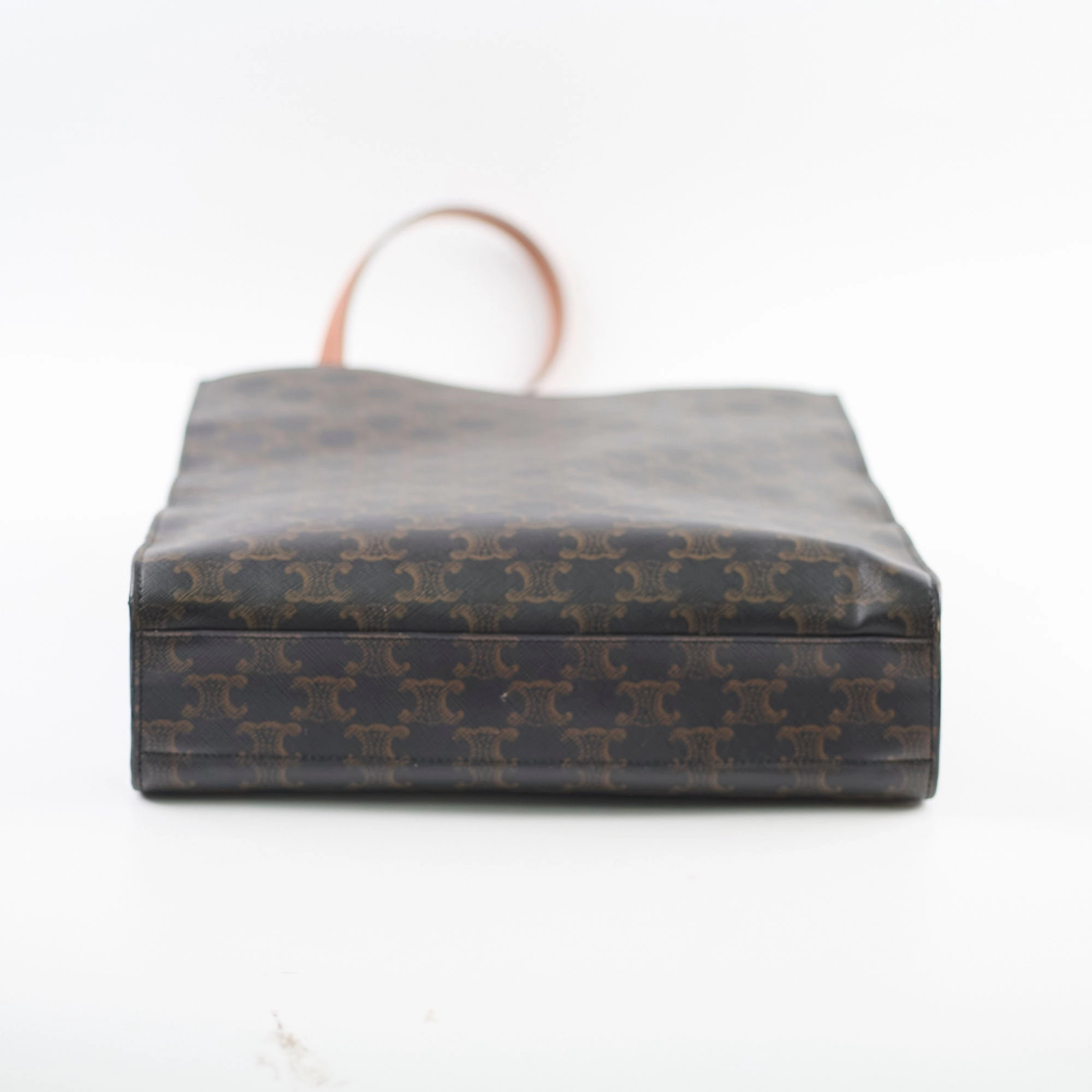 Celine Vertical Cabas Triomphe Canvas Tote with Celine Print