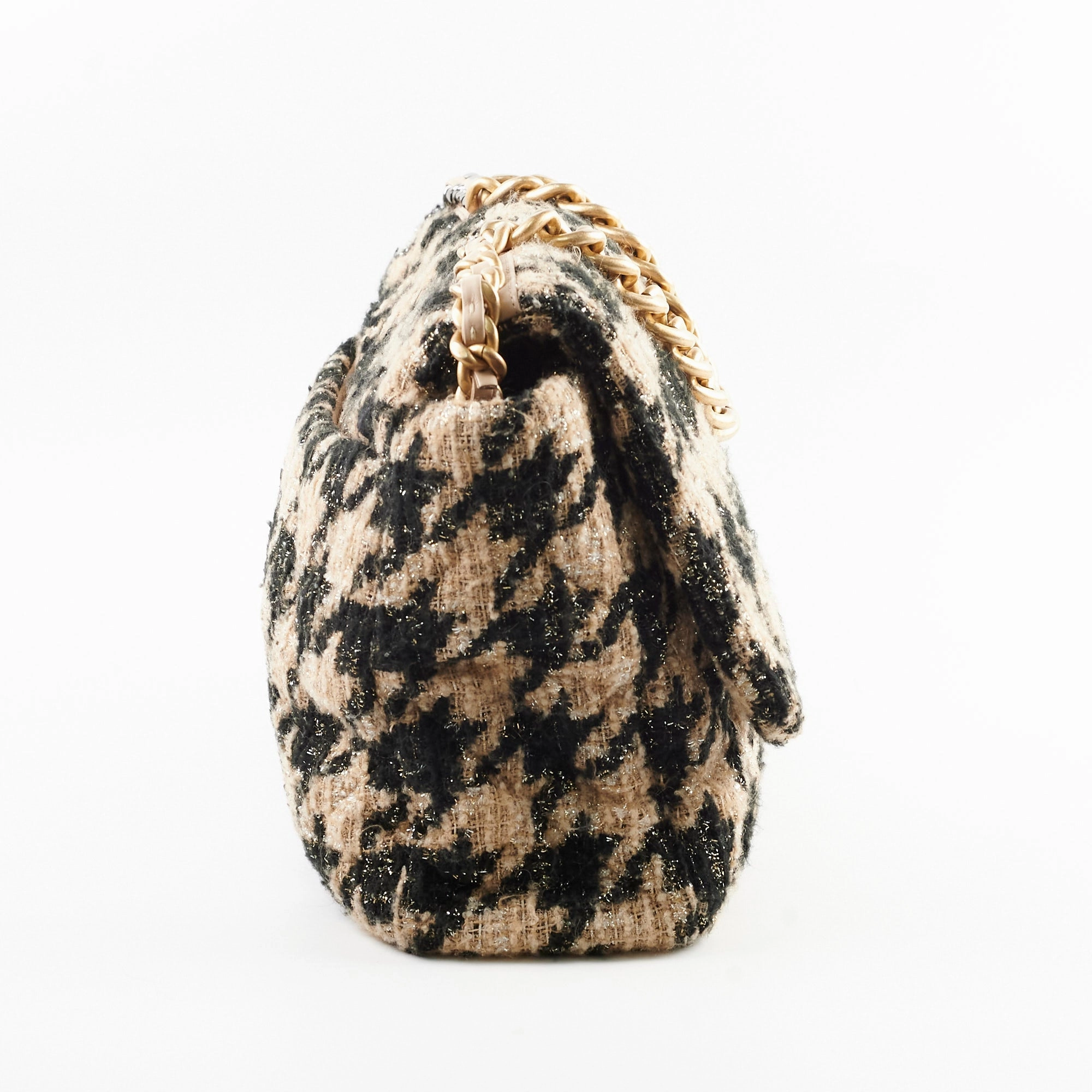 Chanel 19 Maxi Tweed Bag Beige/Black 28 Series