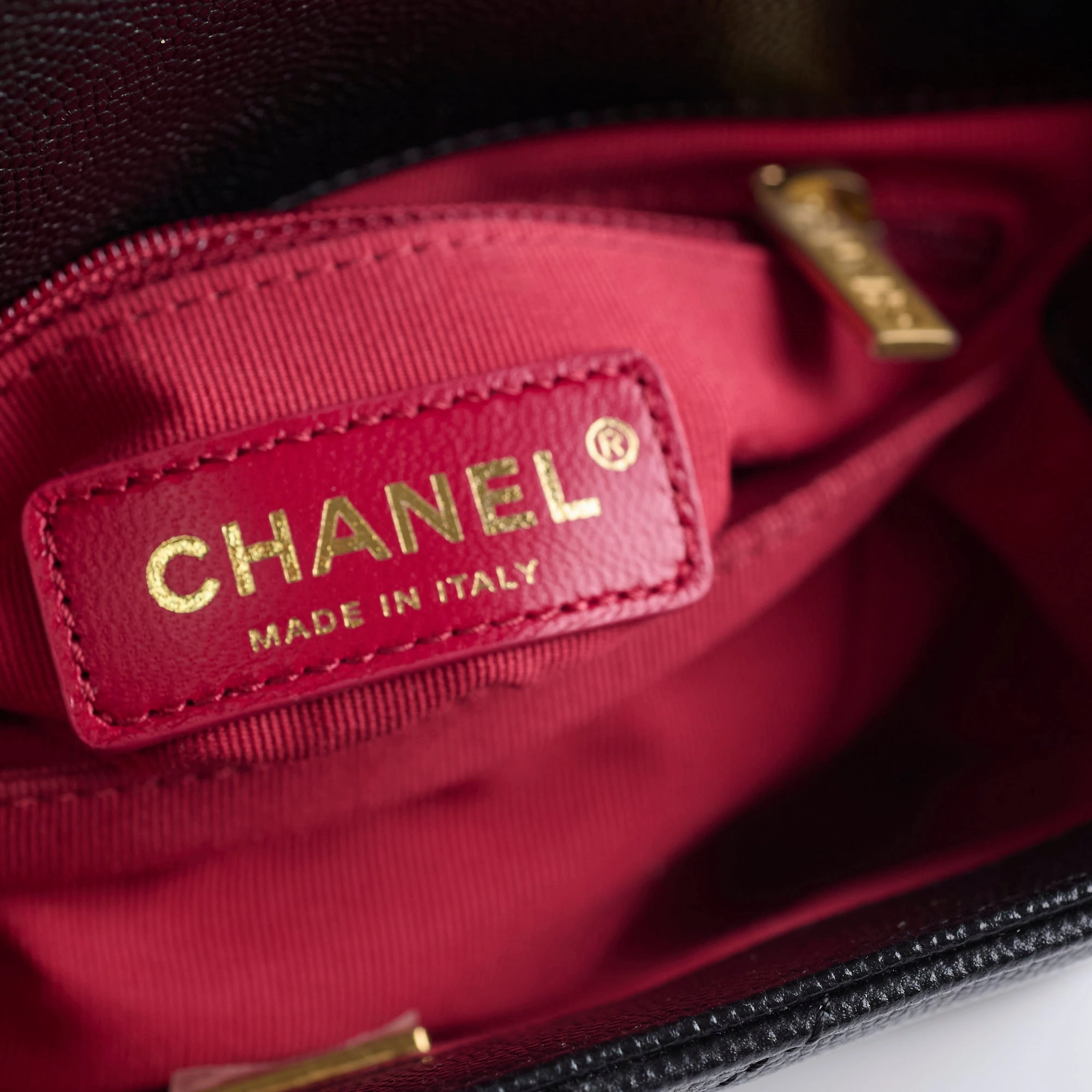 Chanel 21B Seasonal Mini  Flap Caviar Bag Black