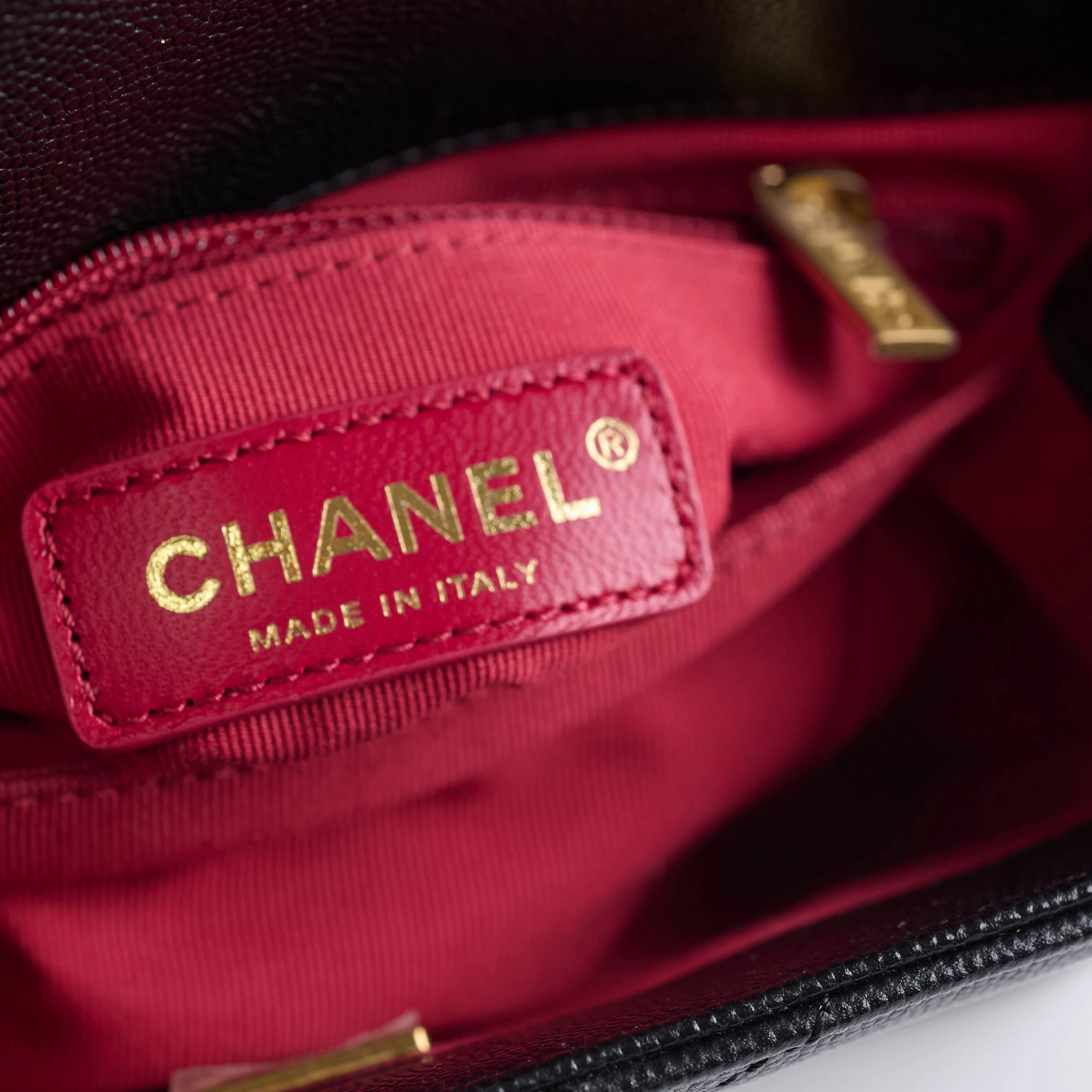 Chanel 21B Seasonal Mini  Flap Caviar Bag Black
