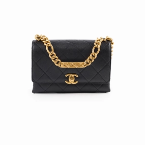 Chanel 21B Seasonal Mini  Flap Caviar Bag Black