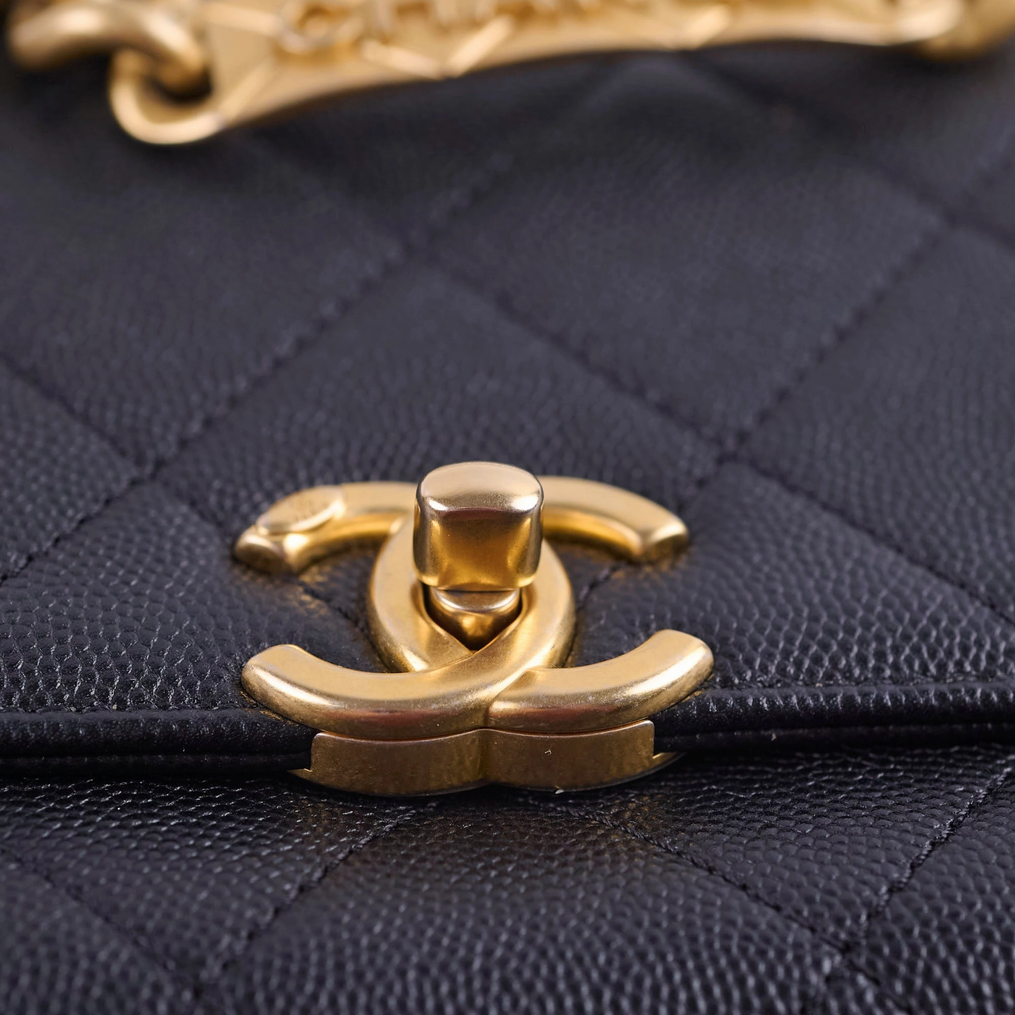 Chanel 21B Seasonal Mini  Flap Caviar Bag Black