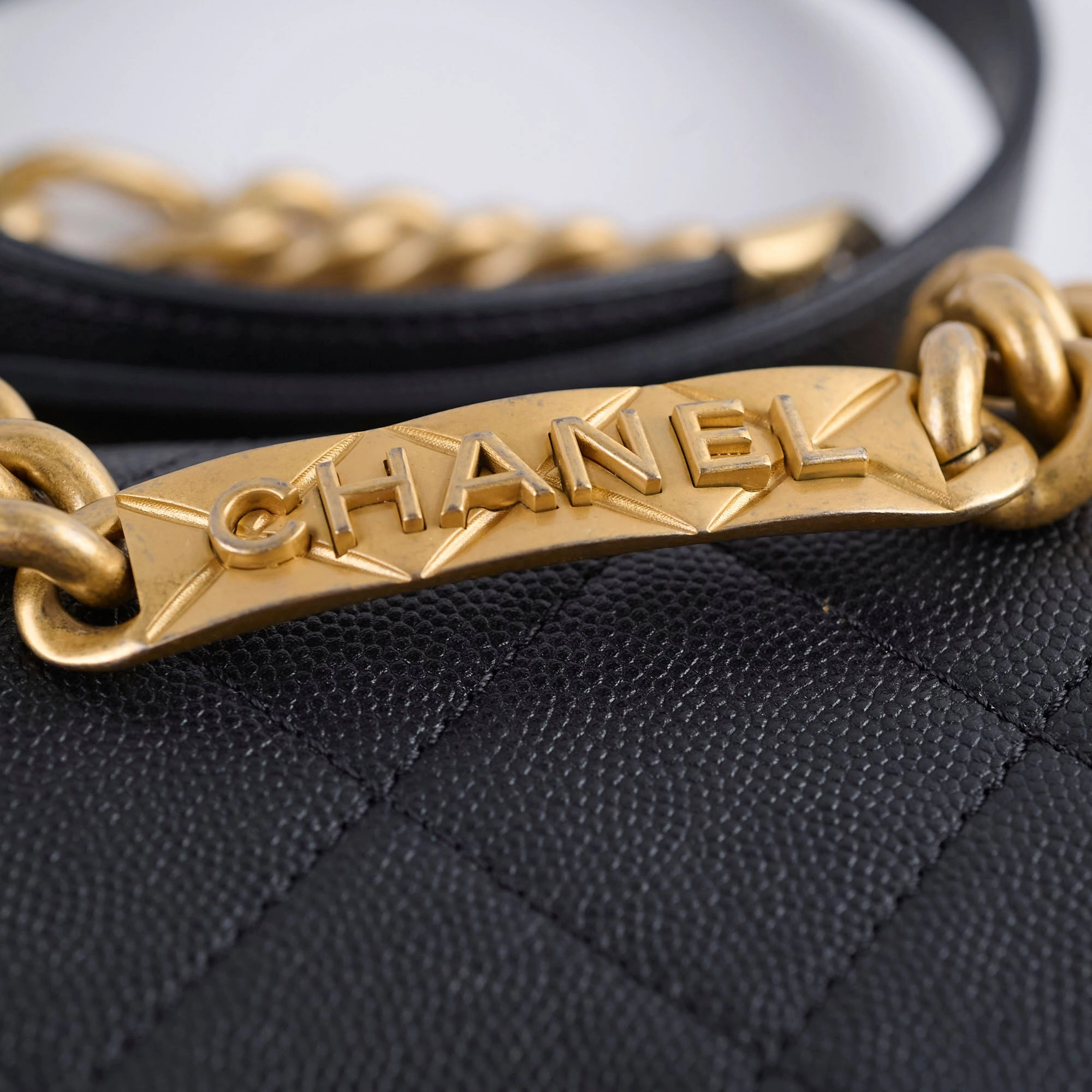 Chanel 21B Seasonal Mini  Flap Caviar Bag Black
