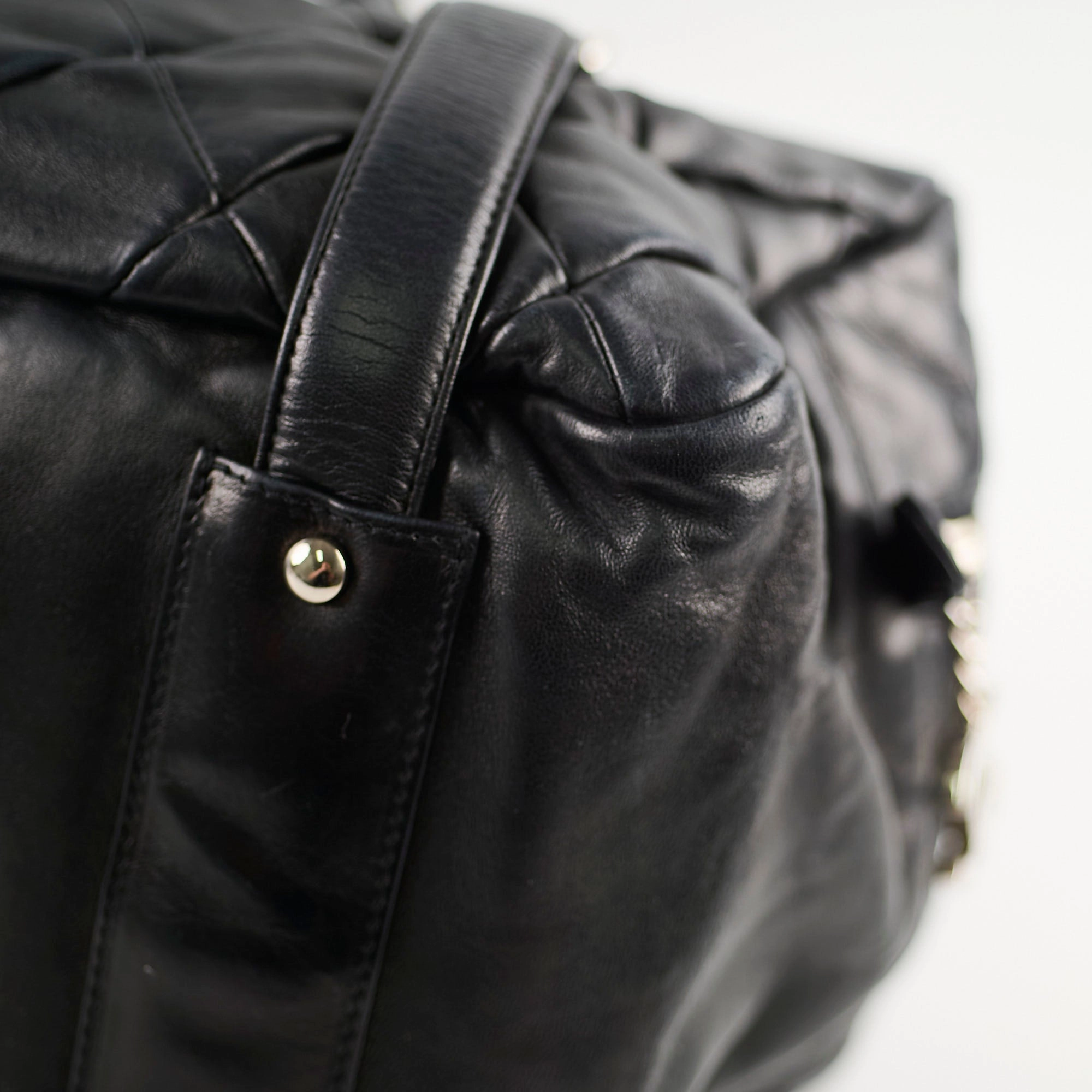 Chanel Bowling Black Lambskin Shoulder Bag - Series 12