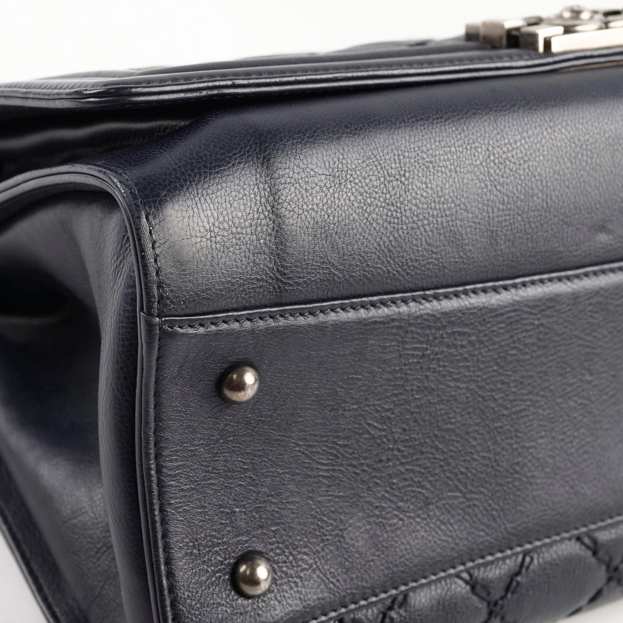 Chanel Boy 2-way Chain Tote Bag Navy