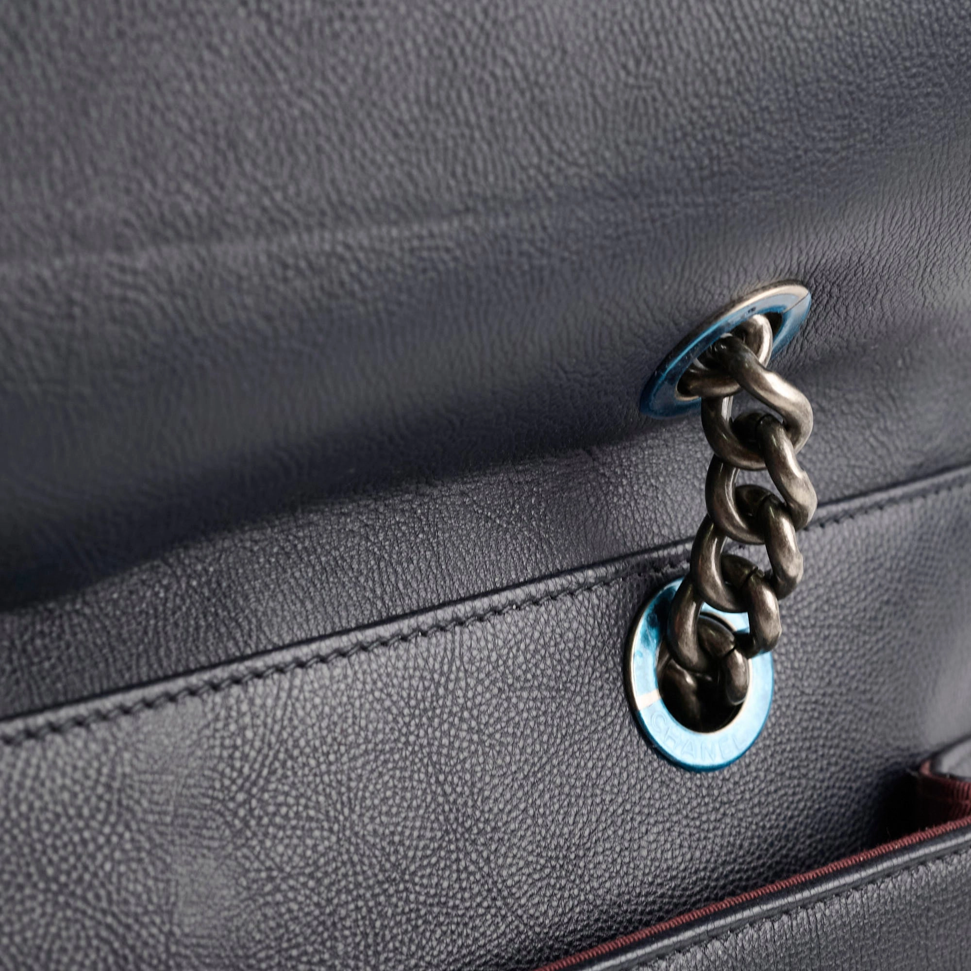Chanel Boy 2-way Chain Tote Bag Navy