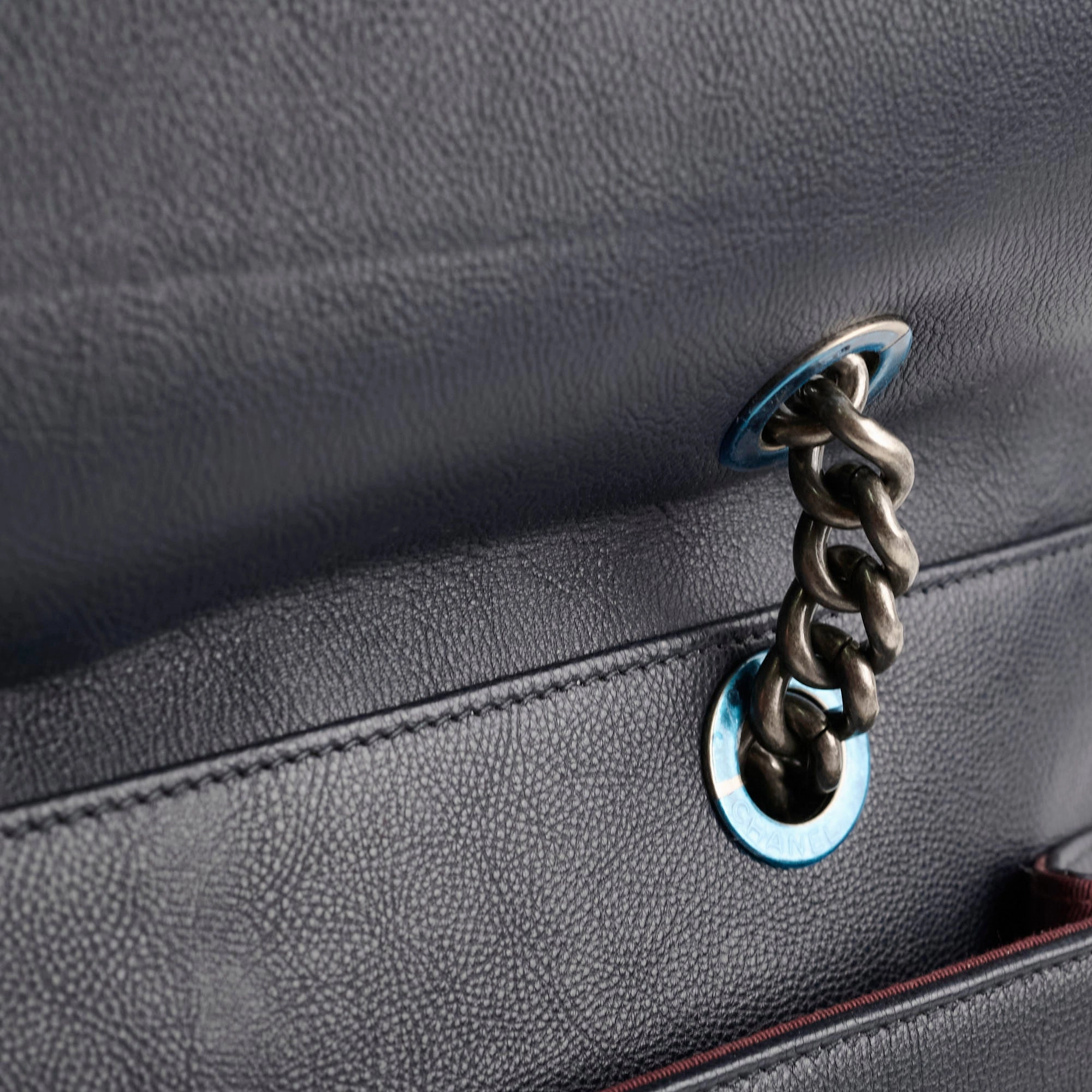 Chanel Boy 2-way Chain Tote Bag Navy