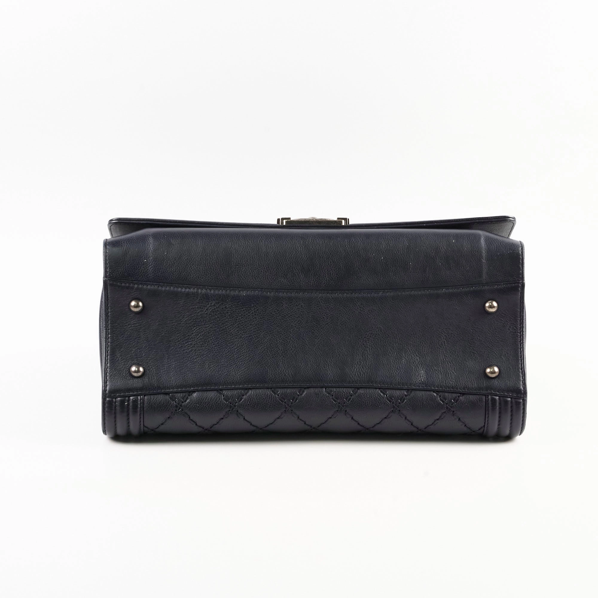 Chanel Boy 2-way Chain Tote Bag Navy