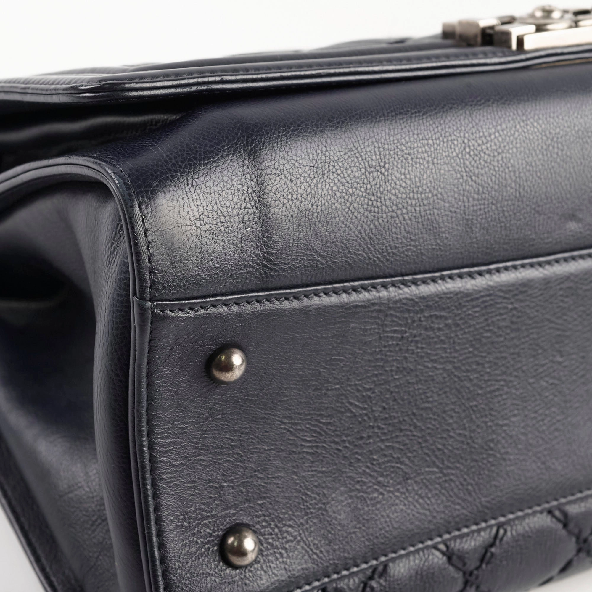 Chanel Boy 2-way Chain Tote Bag Navy