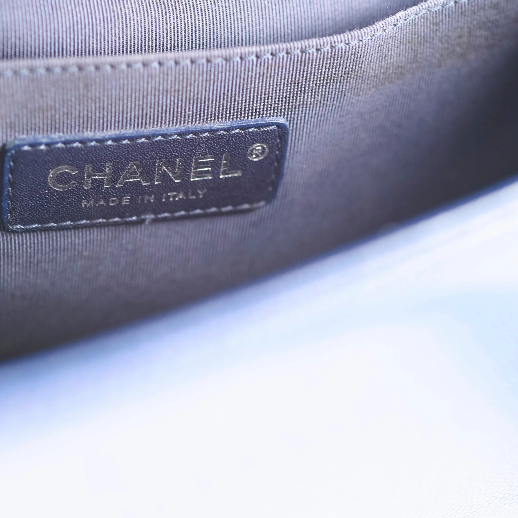 Chanel Boy Old Medium Chevron Navy Caviar (24 Series)