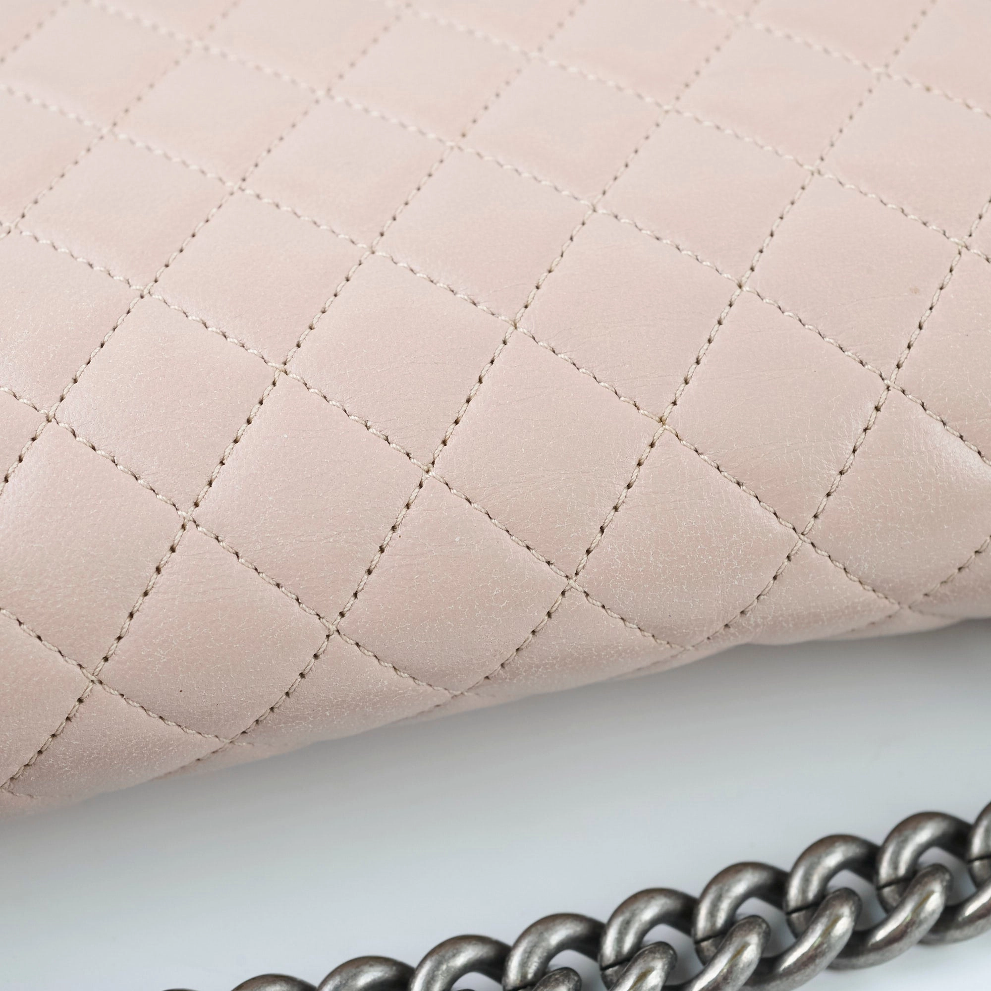 Chanel Boy Old Medium Lambskin Light Pink