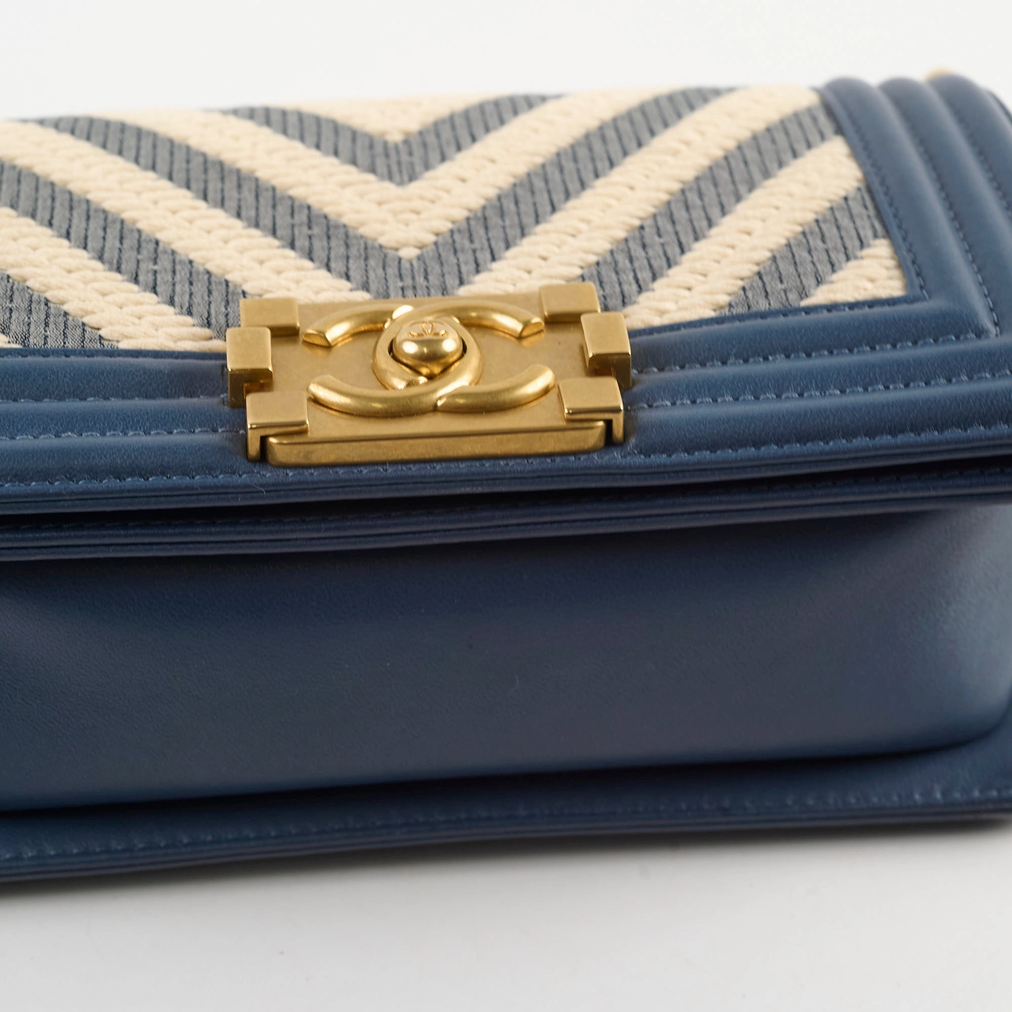 Chanel Boy Small Blue / Woven