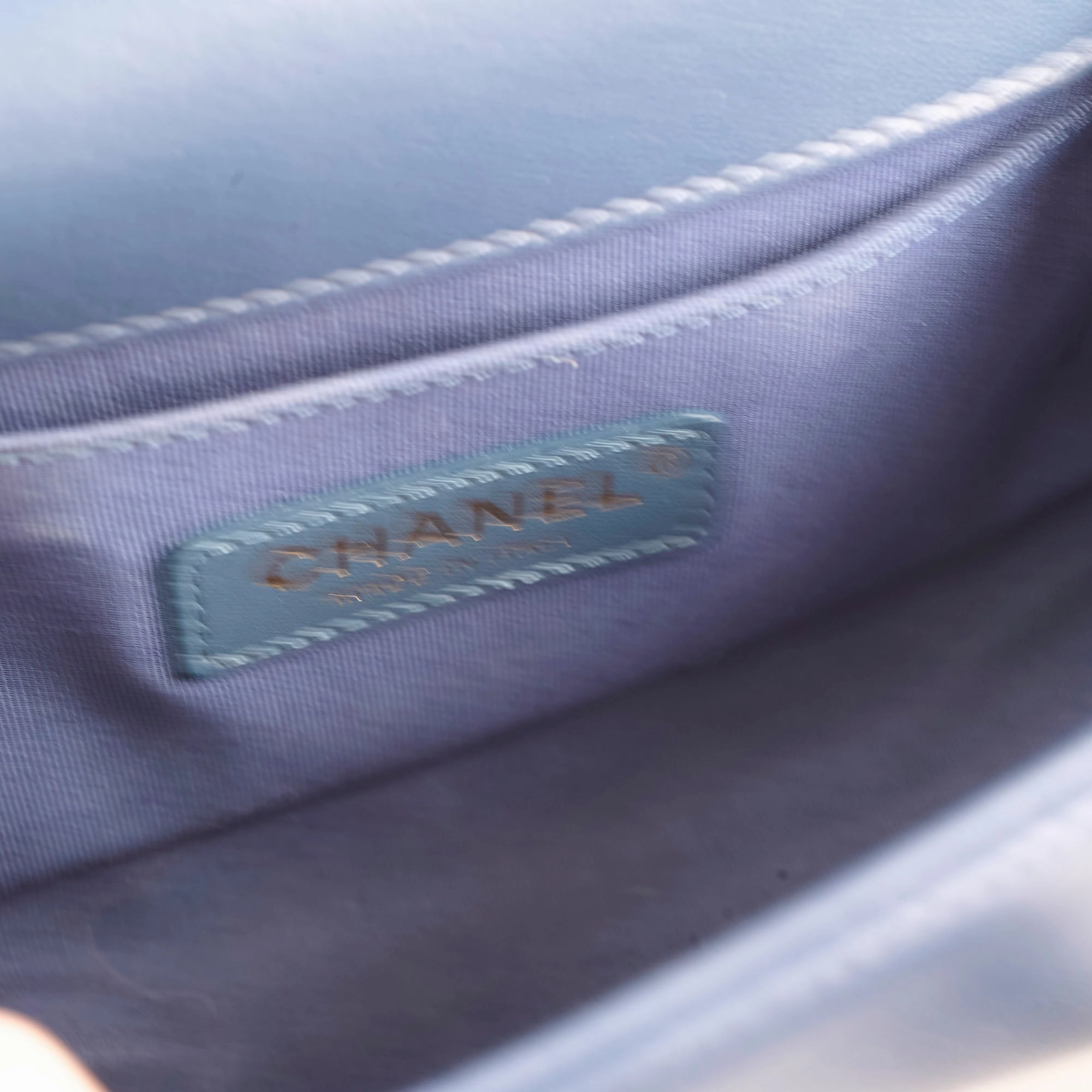 Chanel Boy Small Blue / Woven