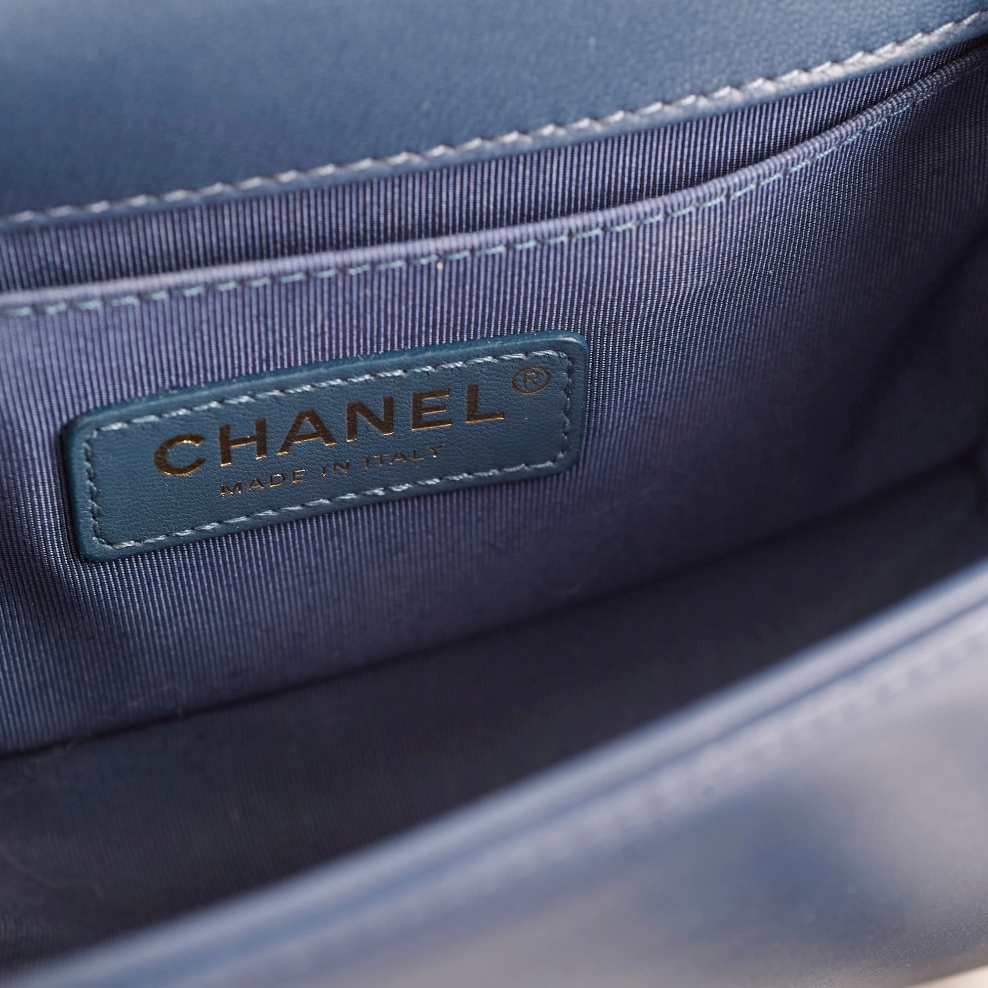 Chanel Boy Small Blue / Woven