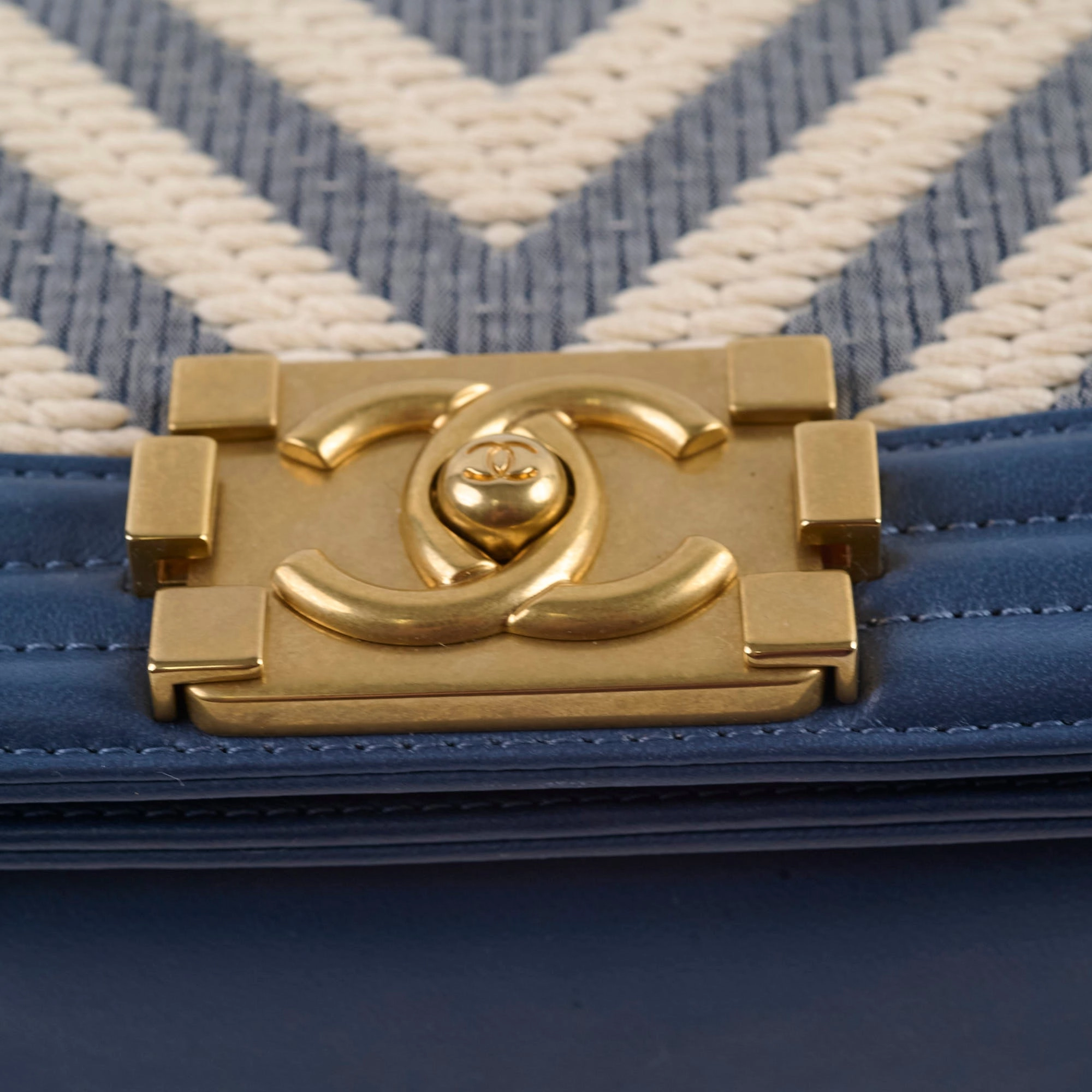 Chanel Boy Small Blue / Woven