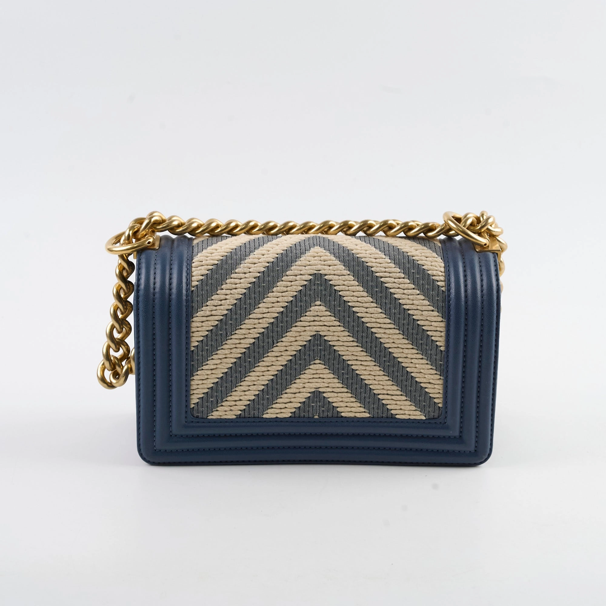 Chanel Boy Small Blue / Woven