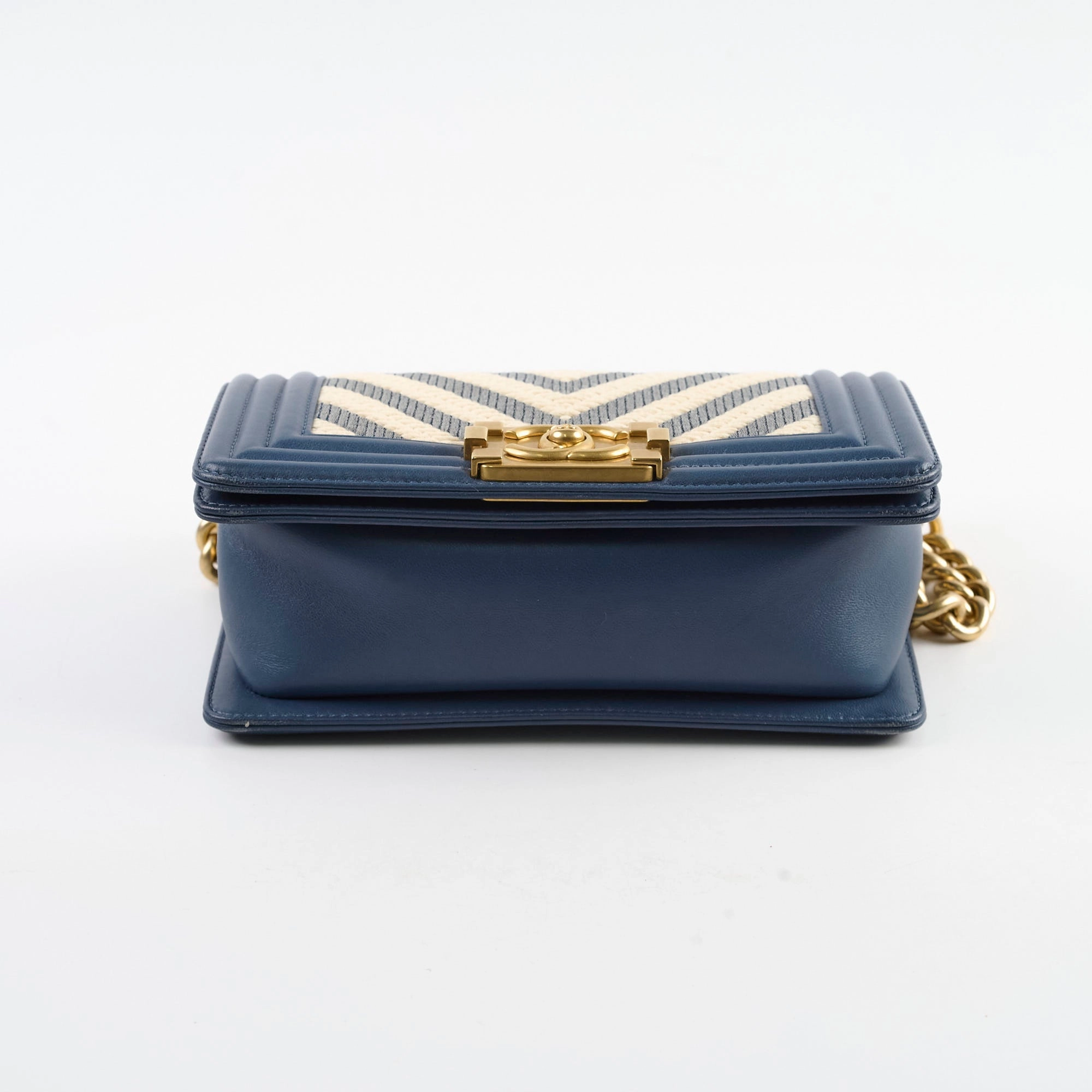 Chanel Boy Small Blue / Woven