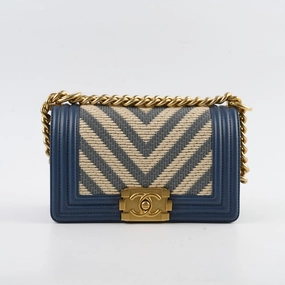 Chanel Boy Small Blue / Woven