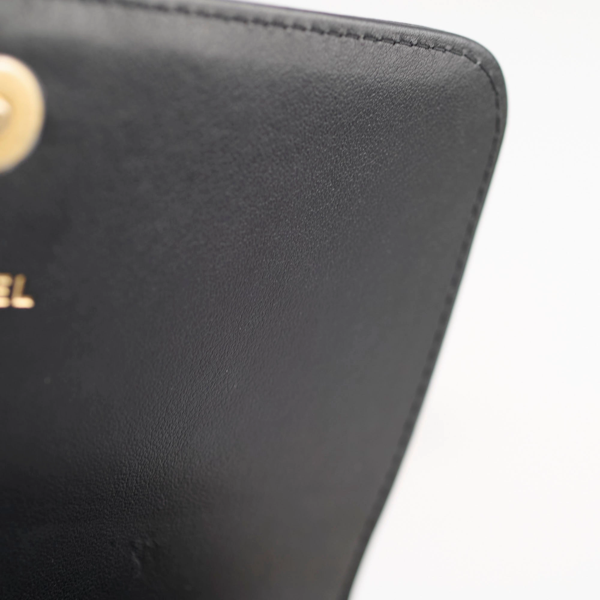 Chanel Boy Wallet On Chain WOC Caviar Black